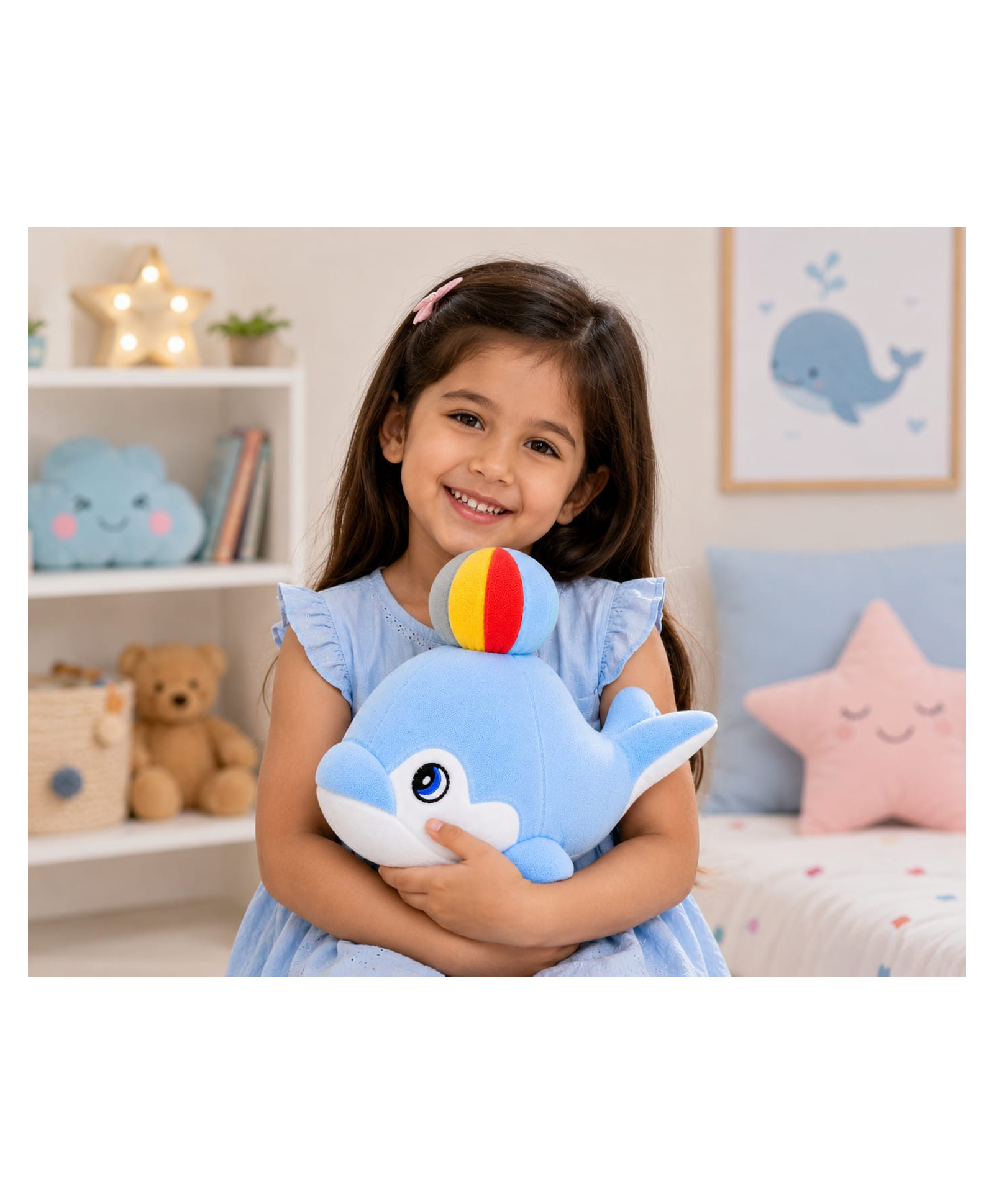 Besties 25 cm Baby Fish Plush Toy Blue | for Toddler Gifting | Boys & Girls | Stuffed Animal | Baby Safe | Cuddle & Travel Partner | Super Soft Fabric | Room & Car Décor - Blue-image-23