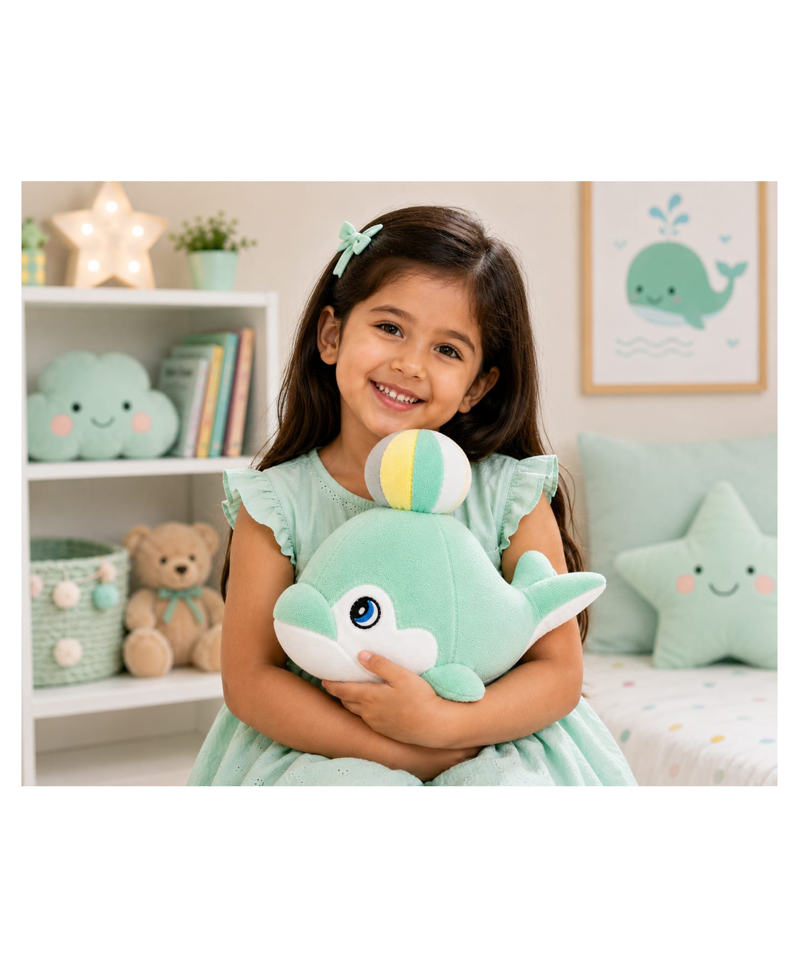 Besties 25 cm Baby Fish Plush Toy Green | for Toddler Gifting | Boys & Girls | Stuffed Animal | Baby Safe | Cuddle & Travel Partner | Super Soft Fabric | Room & Car Decor - Green-image-44