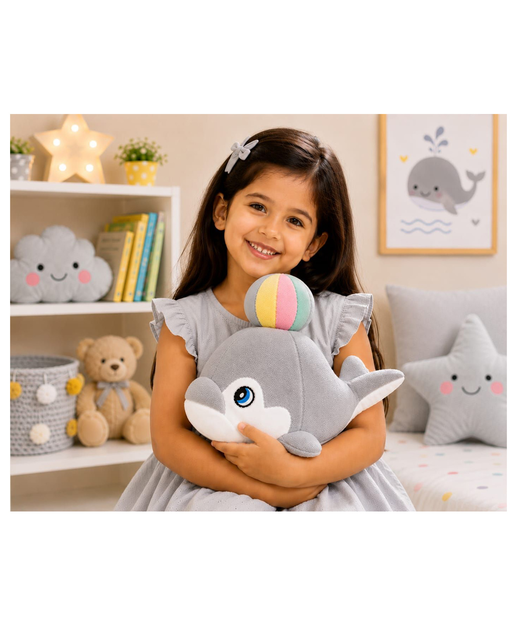 Besties 25 cm Baby Fish Plush Toy Grey | for Toddler Gifting | Boys & Girls | Stuffed Animal | Baby Safe | Cuddle & Travel Partner | Super Soft Fabric | Room & Car Décor-image-22