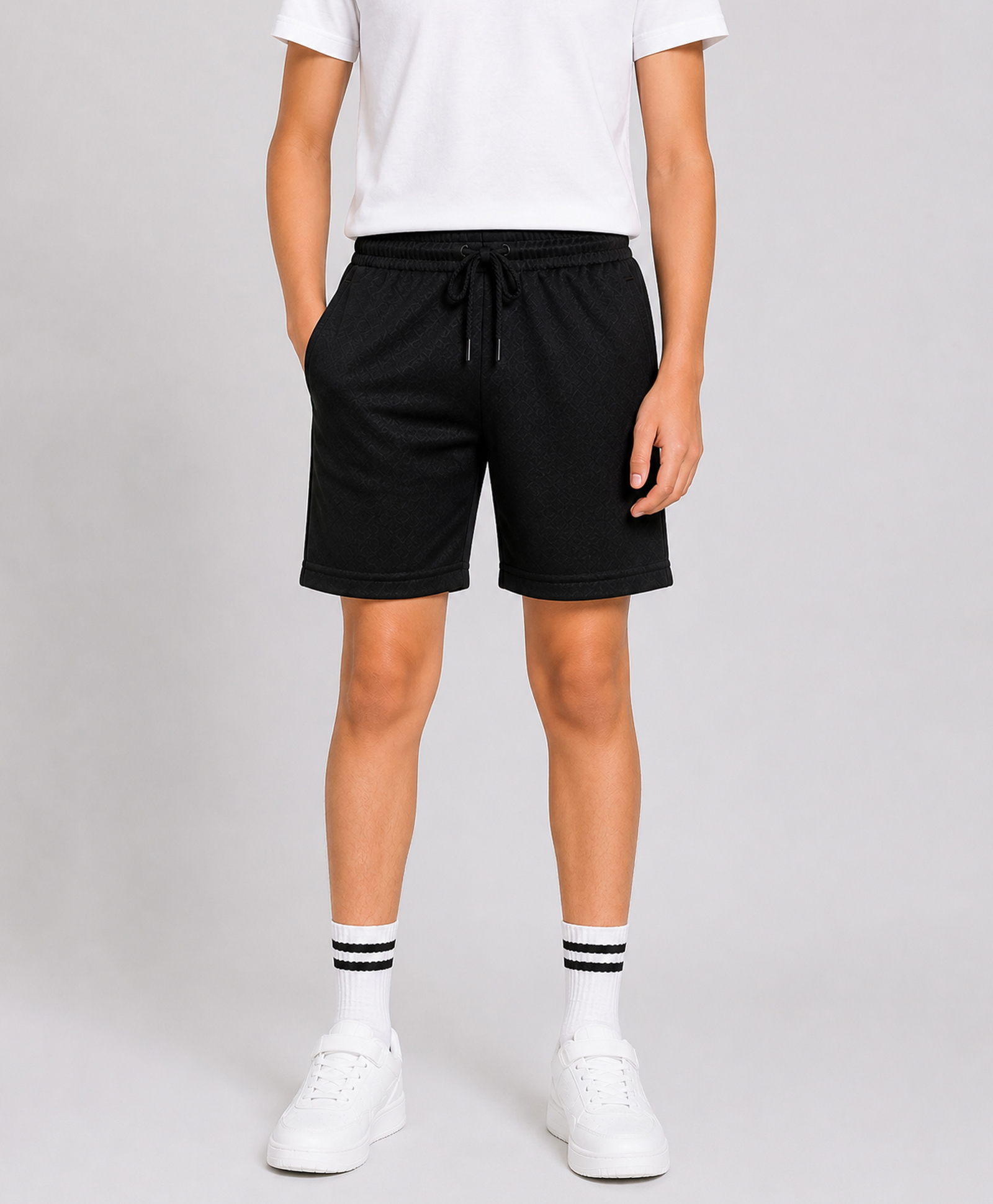 RISH Knit Textured Shorts - Black-picture-16