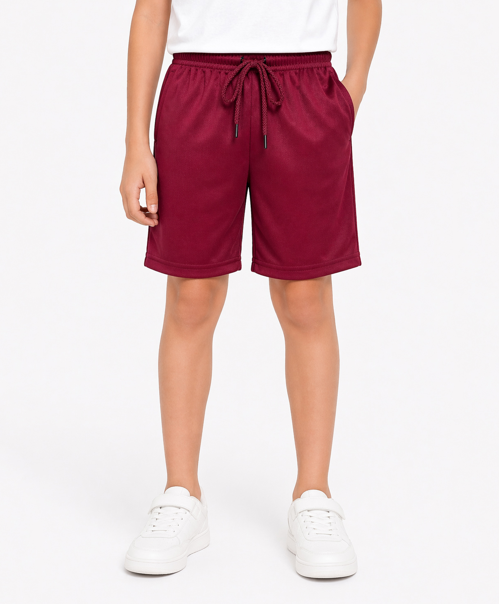 RISH Knit Textured Shorts - Maroon-picture-20