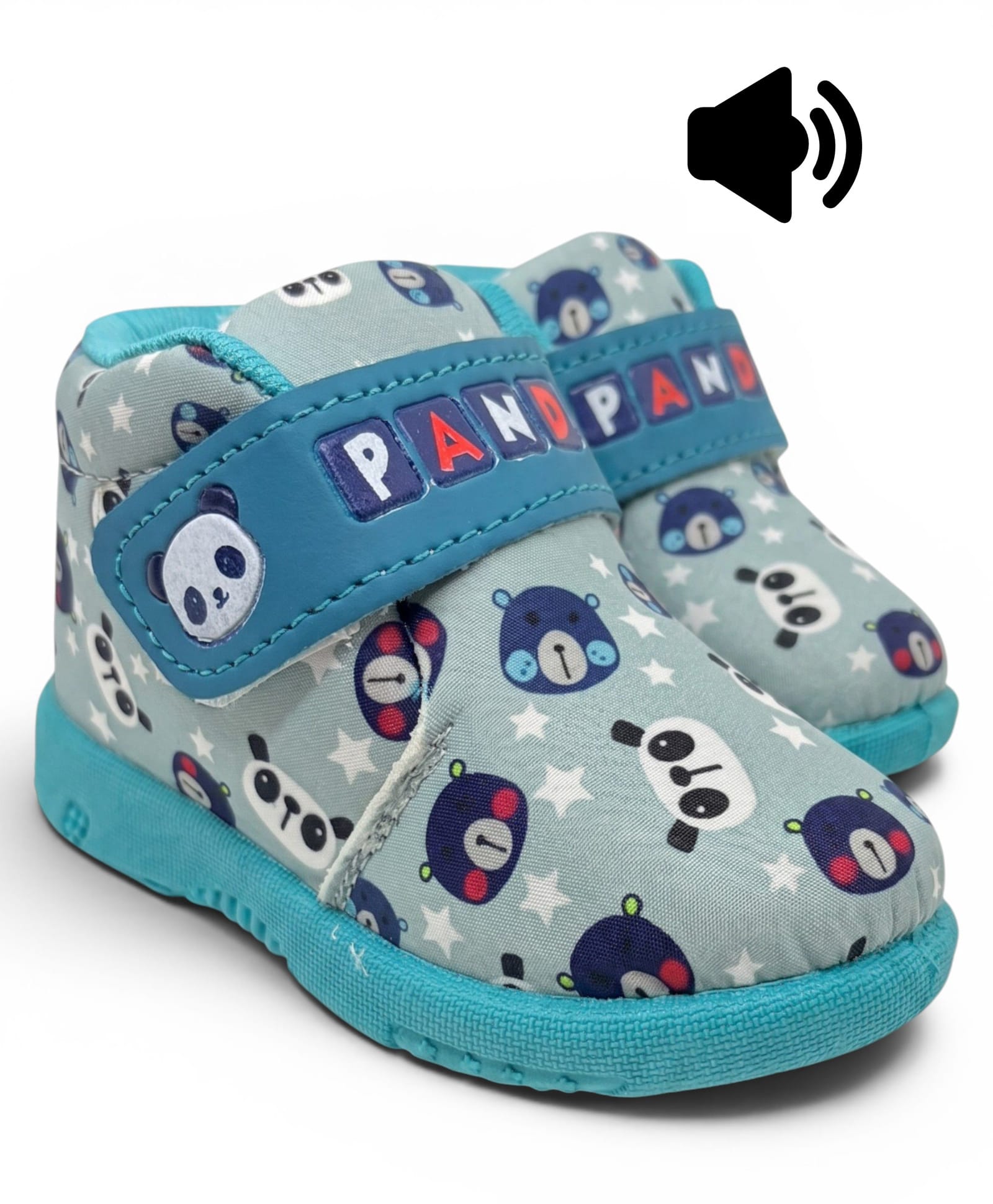 Lil Lollipop Panda Designed Velcro Closure Musical Shoes - Green-picture-19
