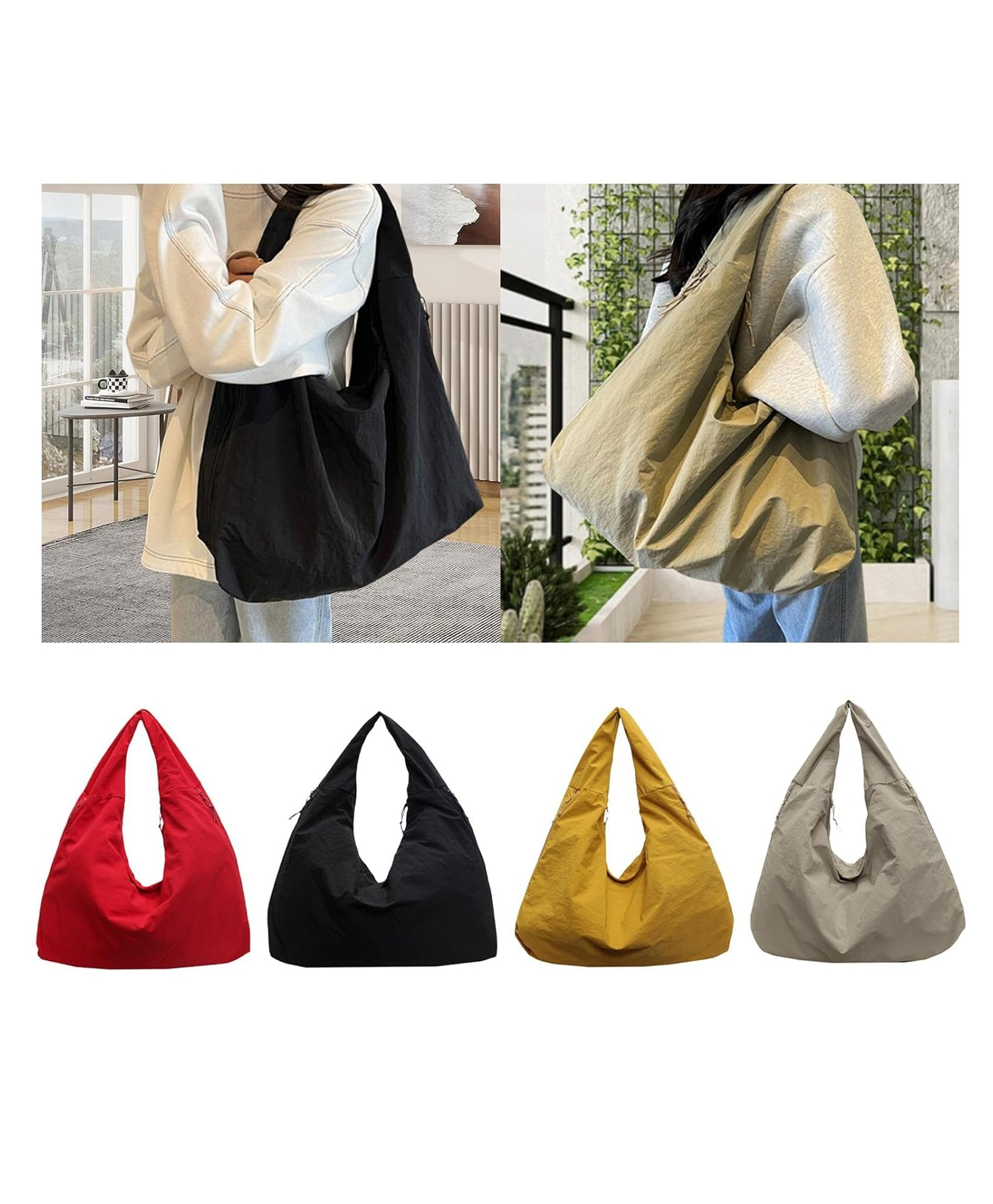 Sanjary Trendy Oversized Hobo Shoulder Bag for Kids, Lightweight Casual Tote, Large Capacity Everyday Travel Shopping Carry Bag color design may vary-picture-10