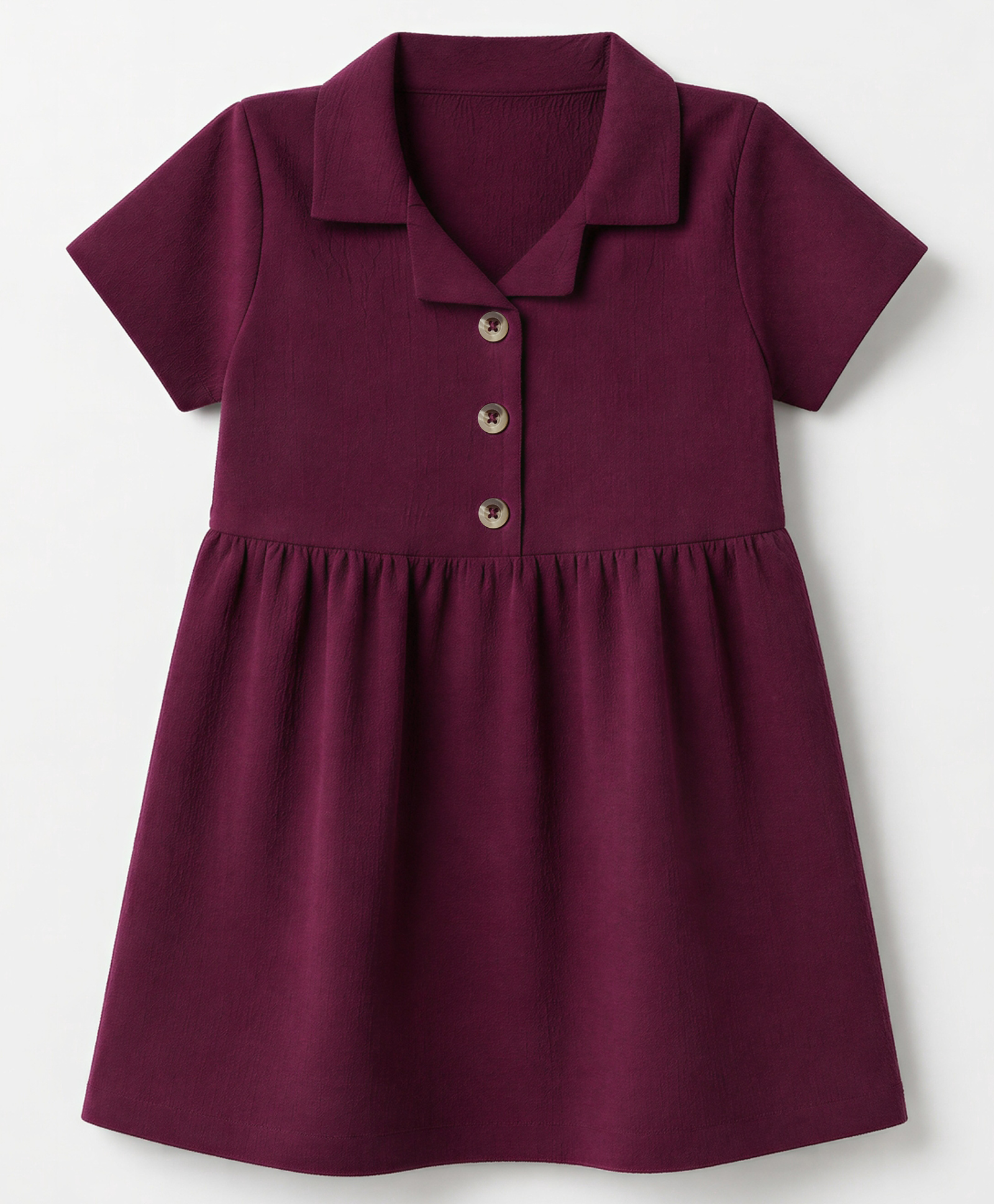 Kookie Kids Cotton Blend One Piece Dress with Short Sleeves - Purple-image-10