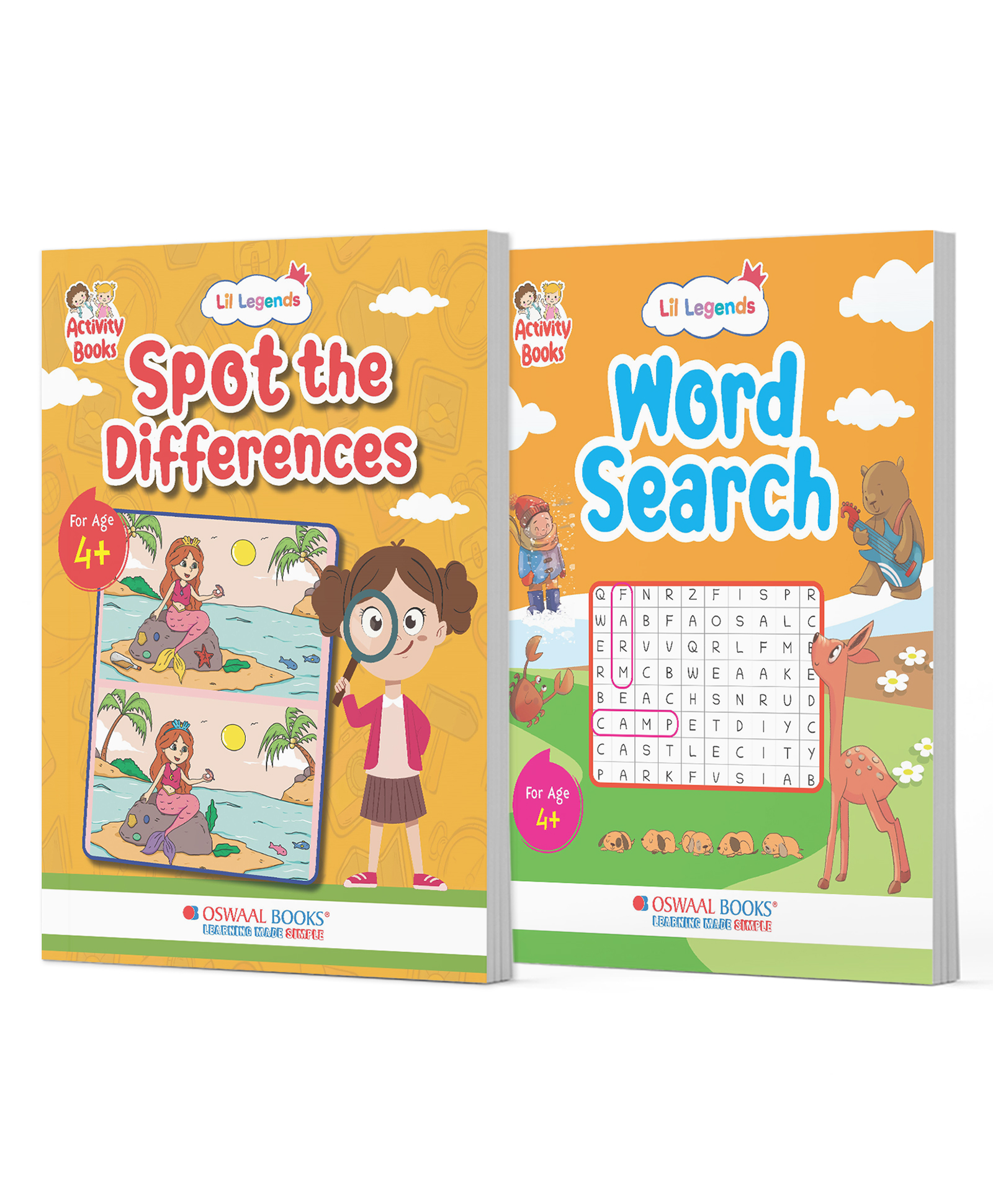 Lil Legends Interactive Learning Book Set of 2 | Spot the Difference & Word Search Puzzle Combo | For Kids by Oswaal Editorial Board - English-image-36