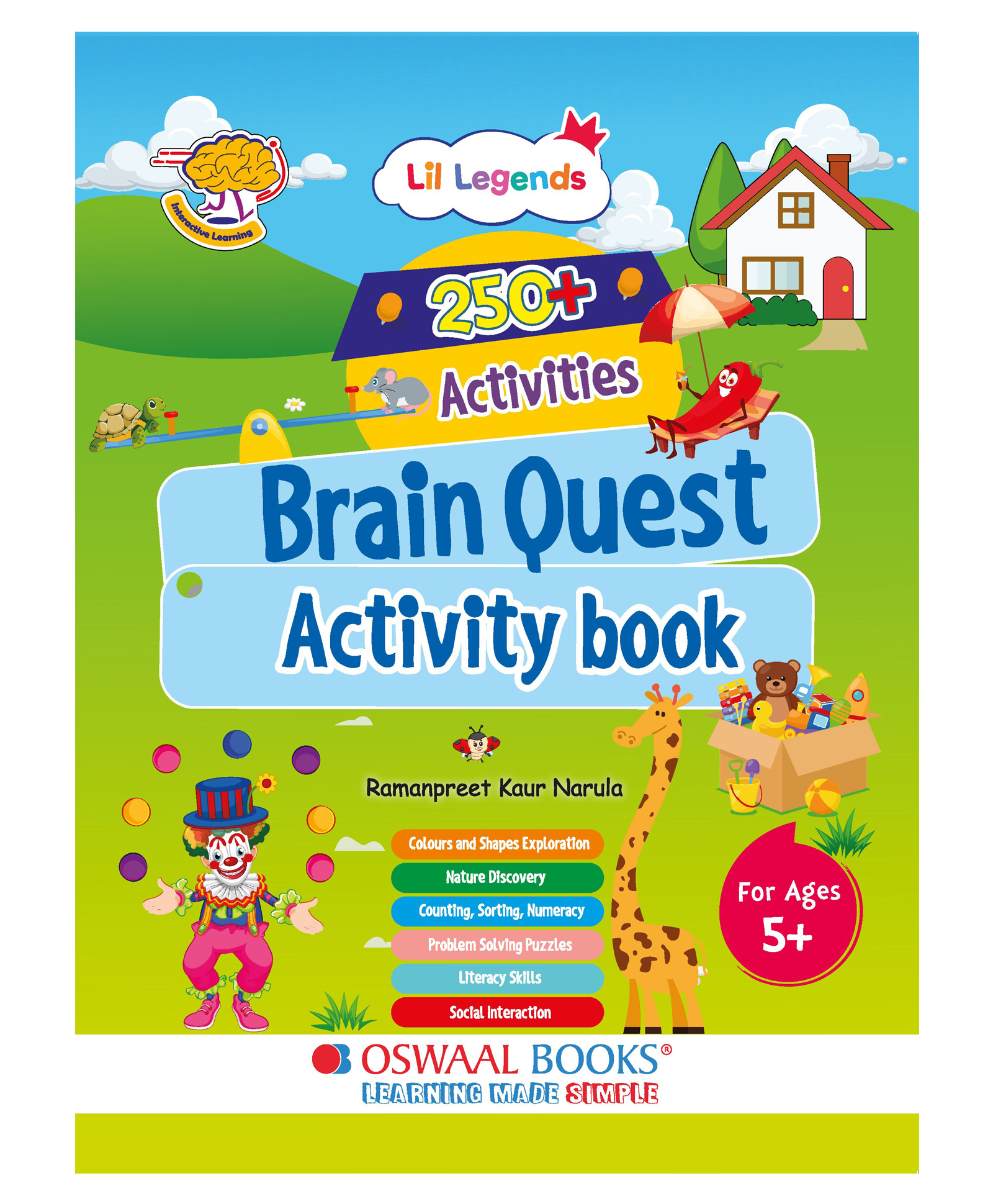 Brain Quest Activity Book for Early Learning Kids | Colours, Shapes, Nature, Fun,Brain-Boosting Games, Counting, Numeracy, Puzzles & Literacy 250+ Activities by Oswaal Editorial Board - English-image-29