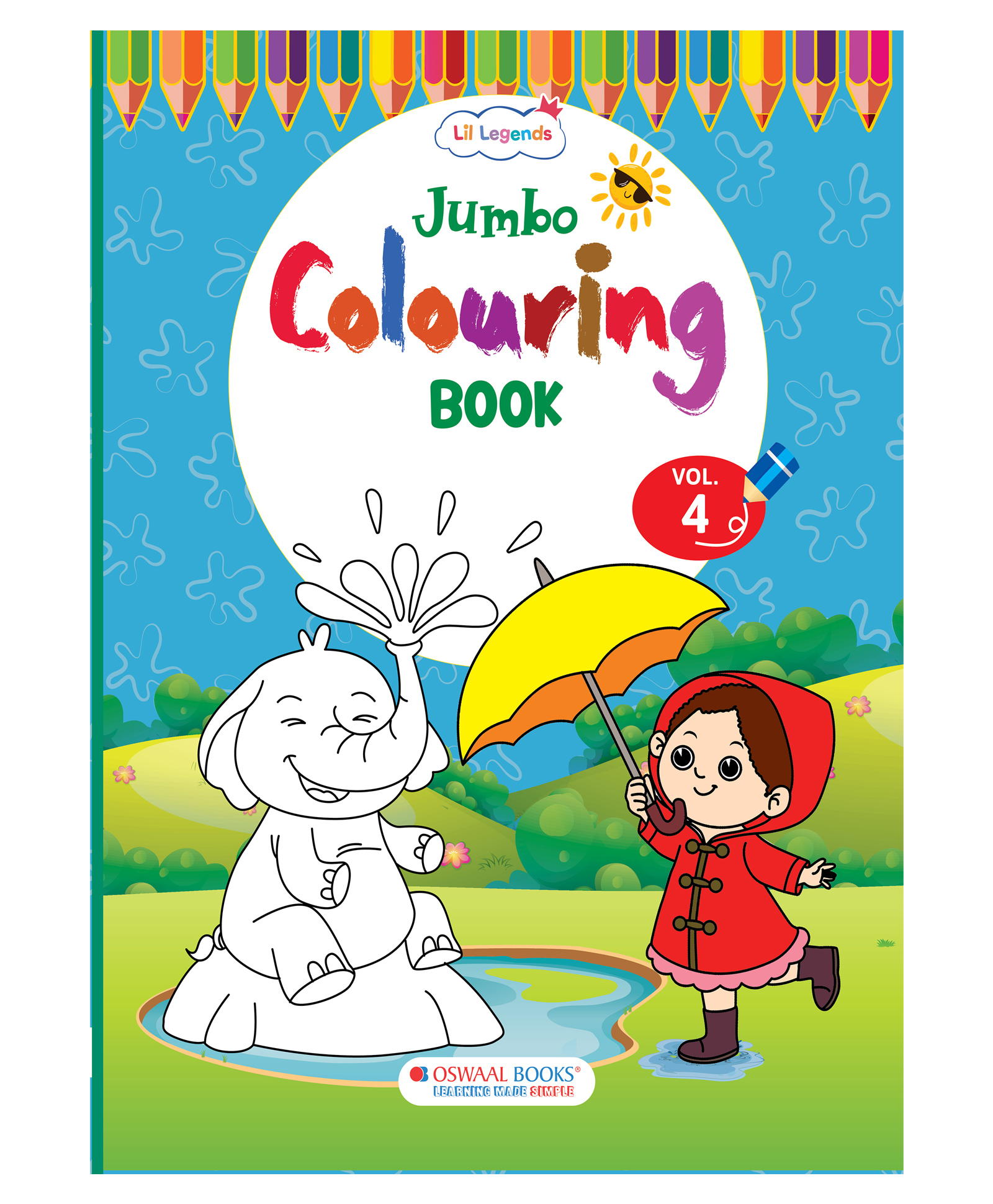 Lil Legends: Jumbo Colouring Book Vol 4 Paperback by Oswaal Editorial Board - English-image-40