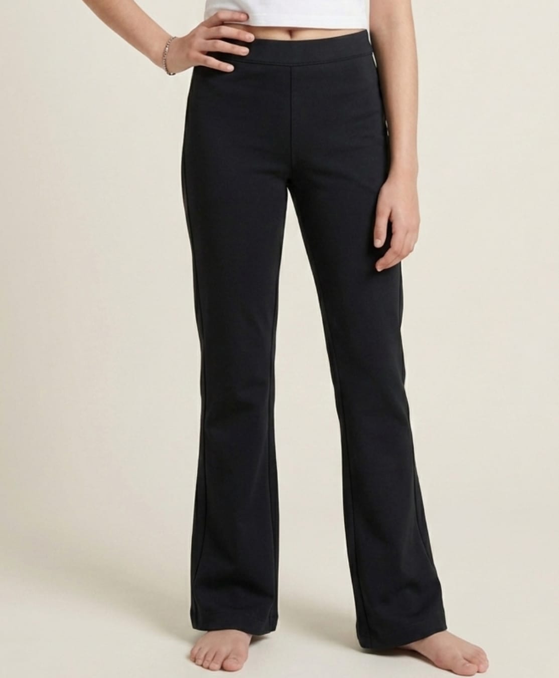 Funkrafts Looper Knit Solid Bootcut Style Pants - Black-picture-18
