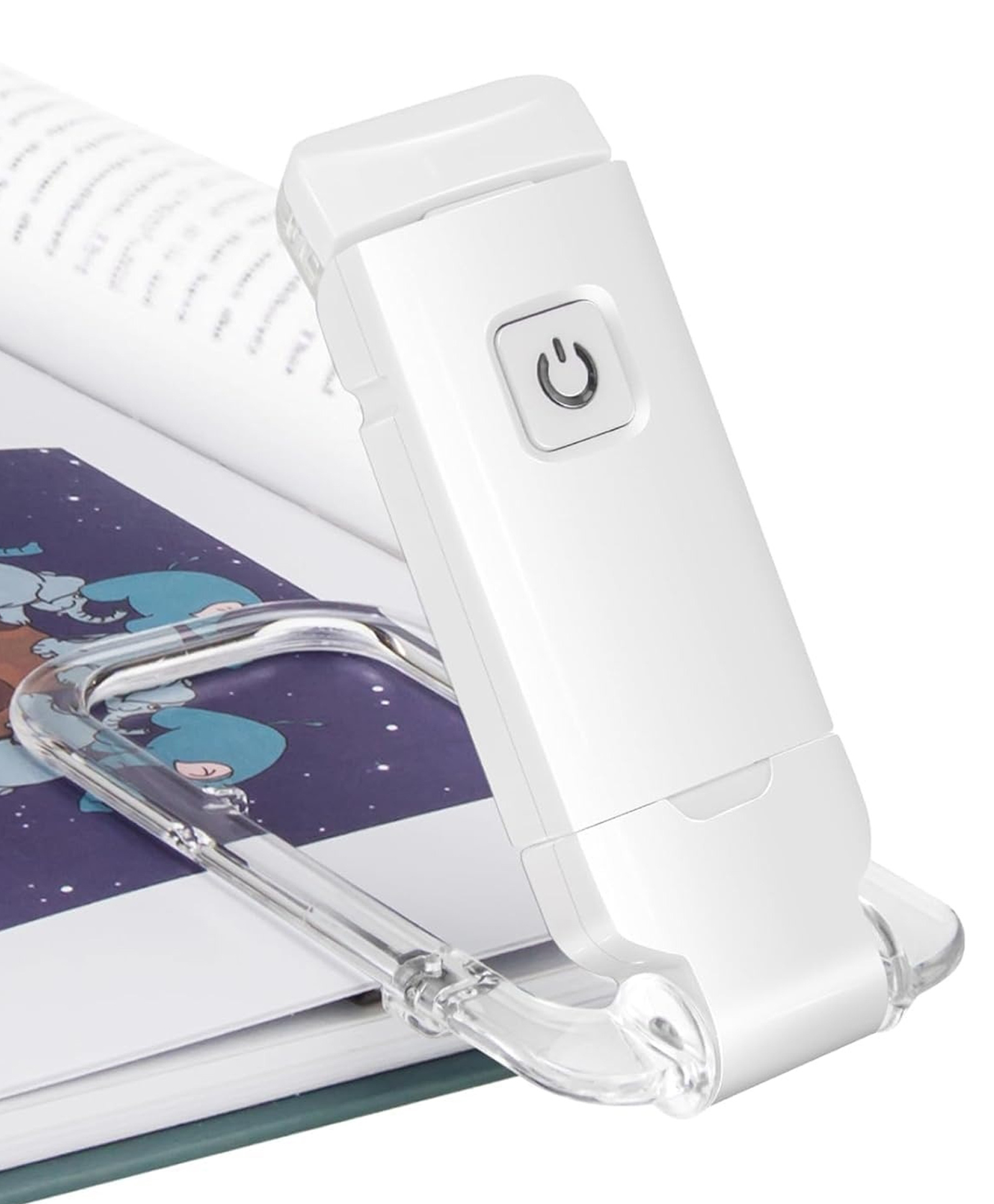 One94Store Book Lamp for Students, USB Rechargeable LED Study Light, 3 Brightness & Color Modes, Clip-On, Portable & Eye-Friendly - White-image-3