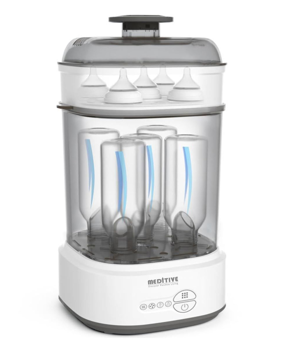 MEDITIVE Baby Bottle Sterilizer and Dryer |10 Min Sterilization + 40/60 Min Drying | Auto Mode 58 Min-image-43