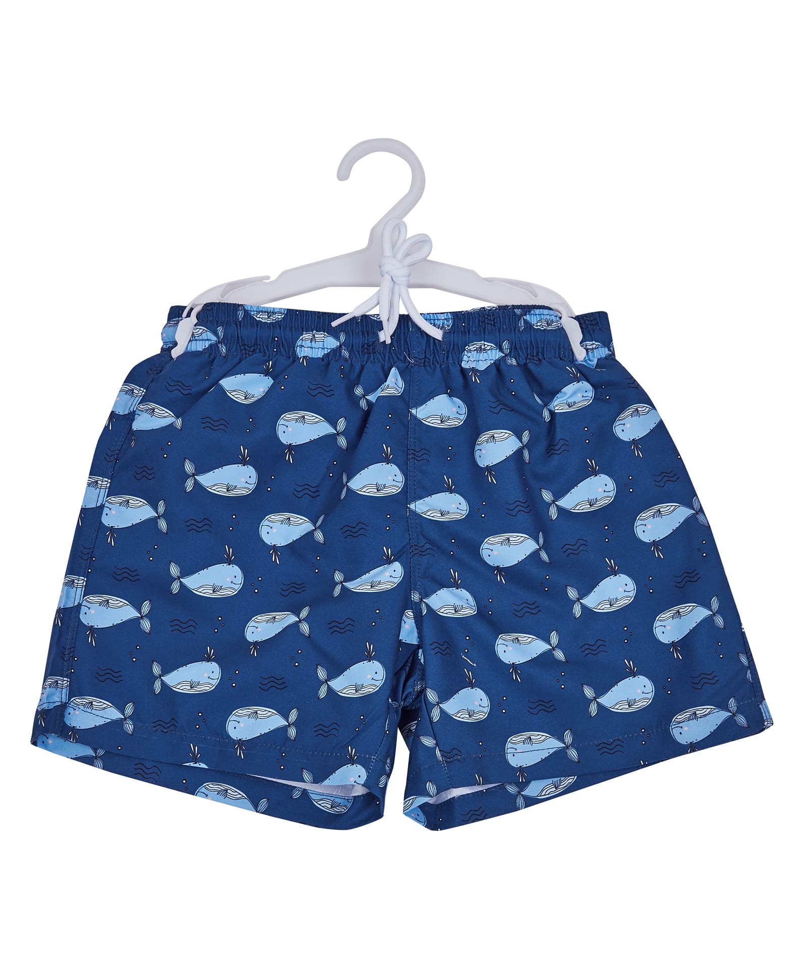 Big Softies Whale Printed Swimming Trunks - Navy Blue-image-39