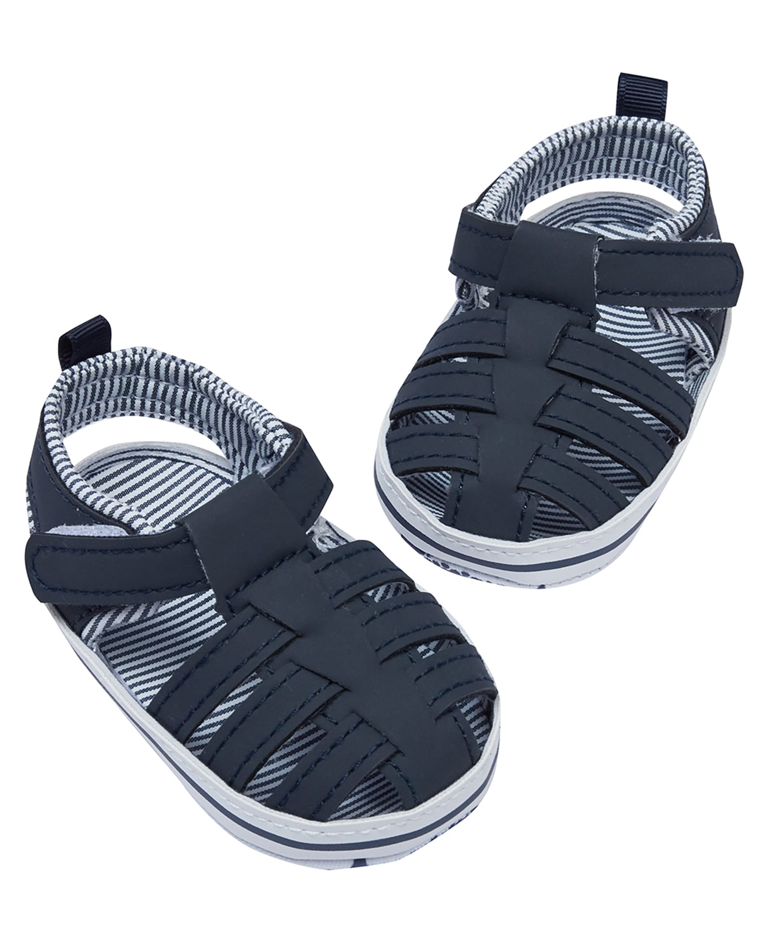 SNUGTIME Striped Designed Velcro Closure Sandals - Navy Blue-picture-20