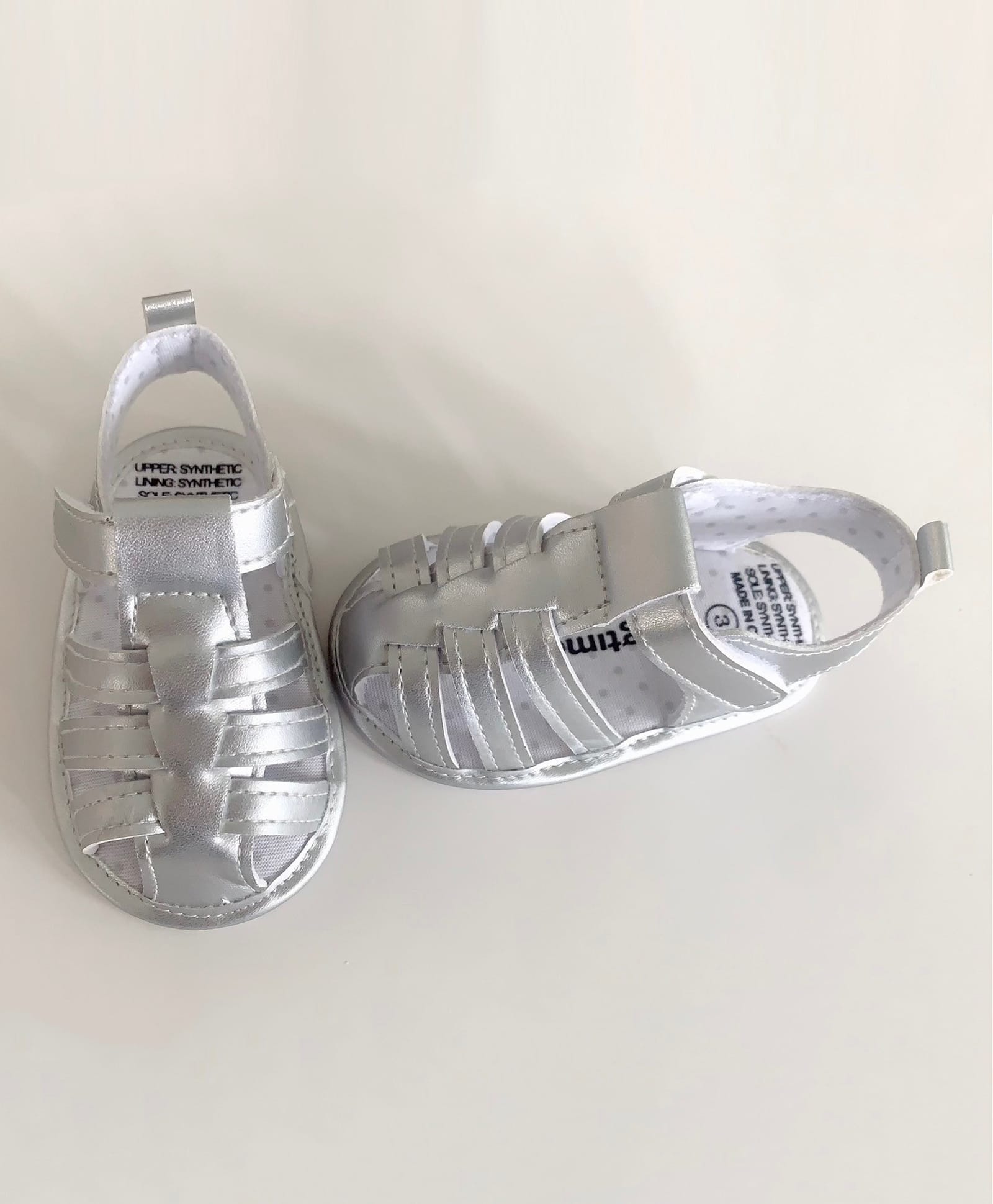 SNUGTIME Metallic Finish Velcro Closure Sandals - Silver-picture-27