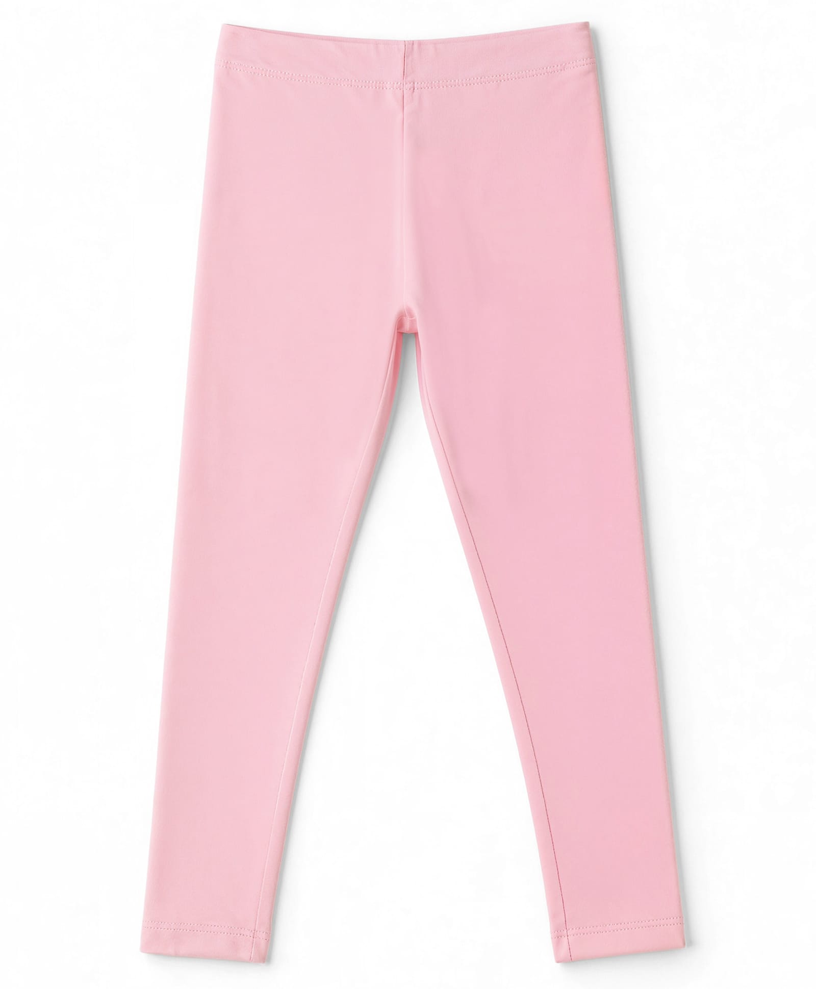 Babyhug Cotton Elastane Knit Full Length Solid Leggings - Pink-image-45