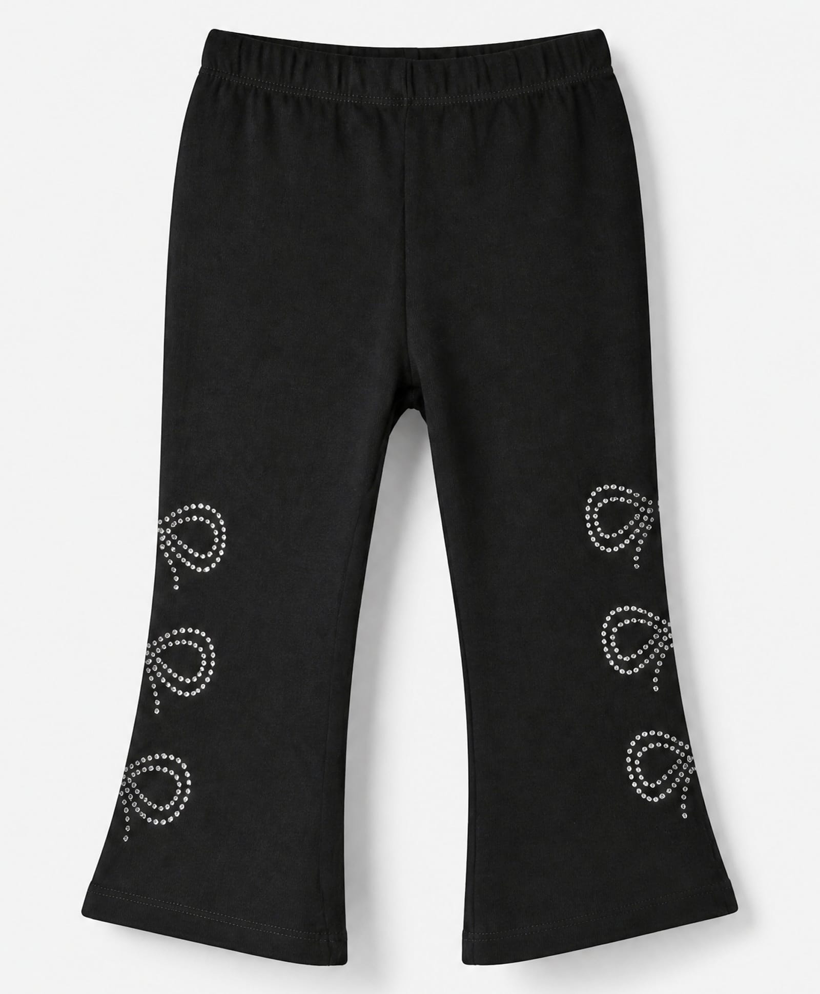 Babyhug Cotton Elastane Knit Full Length Bow Embellishment Leggings - Black-image-17