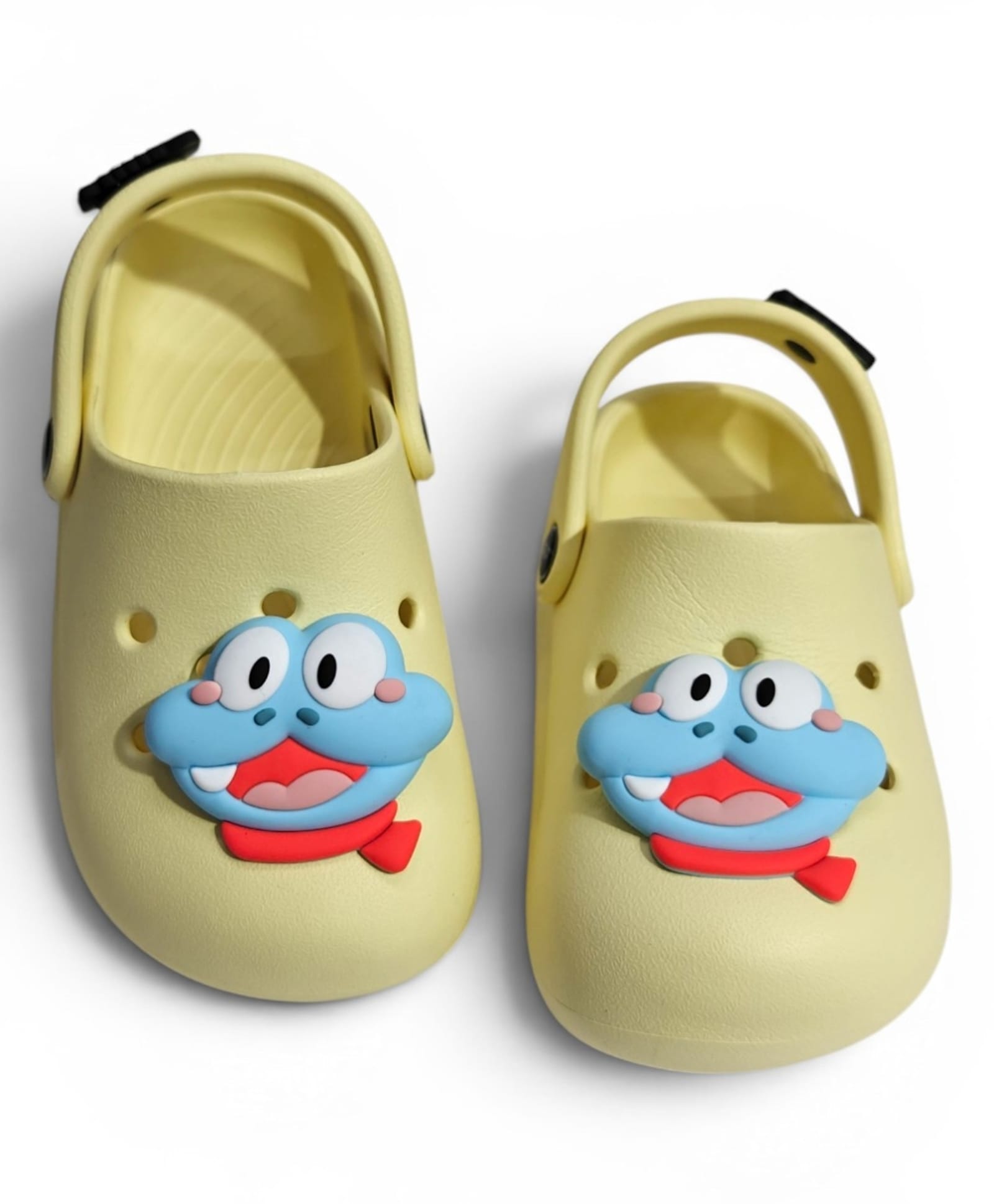 KIDLINGSS Animal Applique Detailed Perforated Slingback Clogs - Light Yellow-image-12
