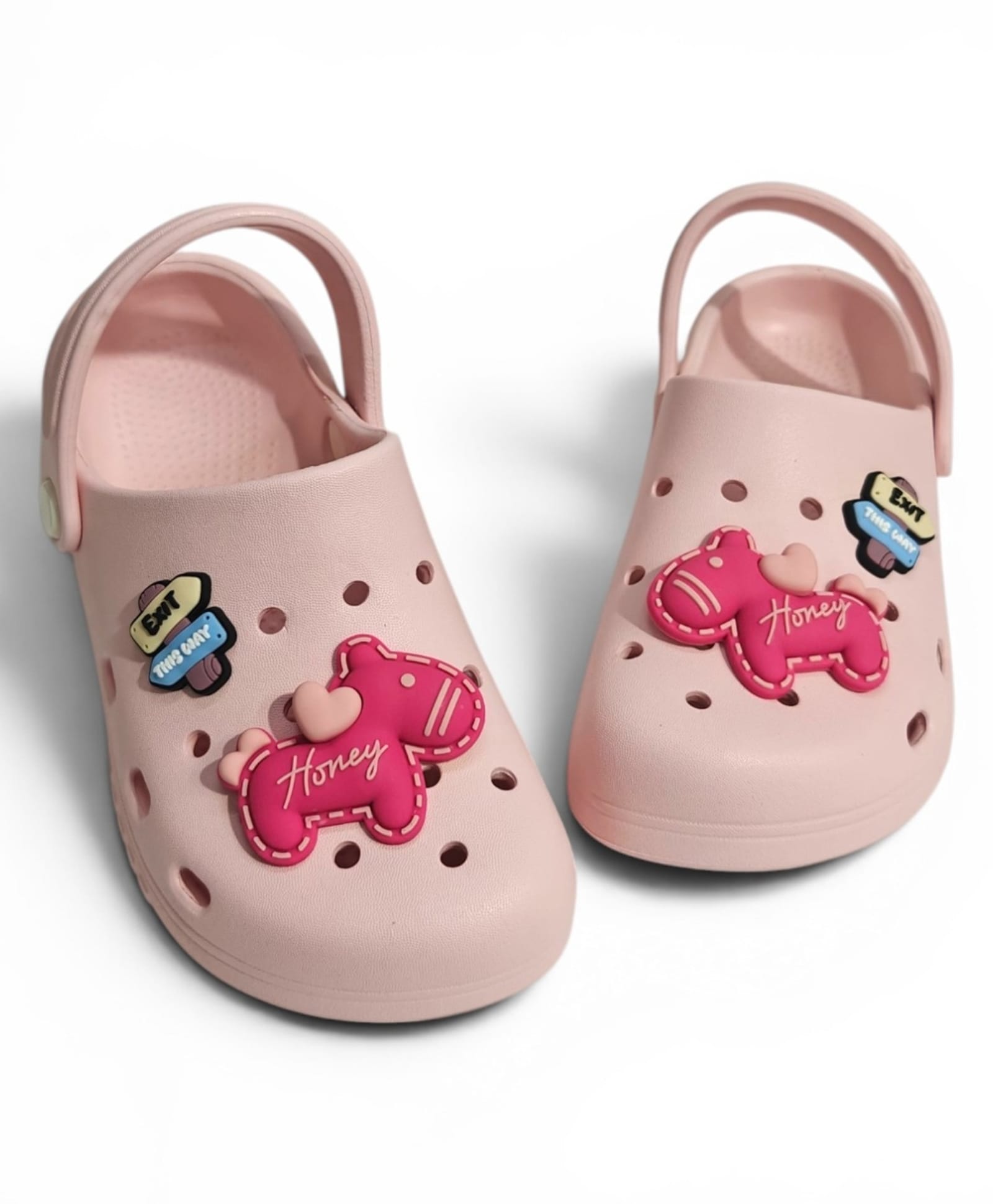 KIDLINGSS Horse Applique Detailed Perforated Slingback Clogs - Light Pink-picture-15