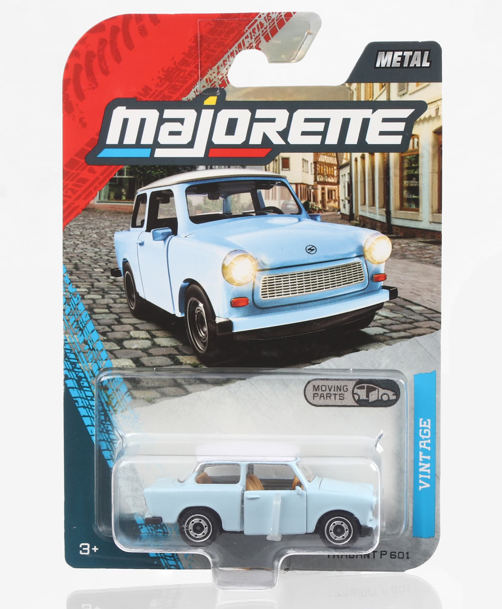 Majorette Trabant P 601 Premium Die Cast Free Wheel Car - Blue-image-2