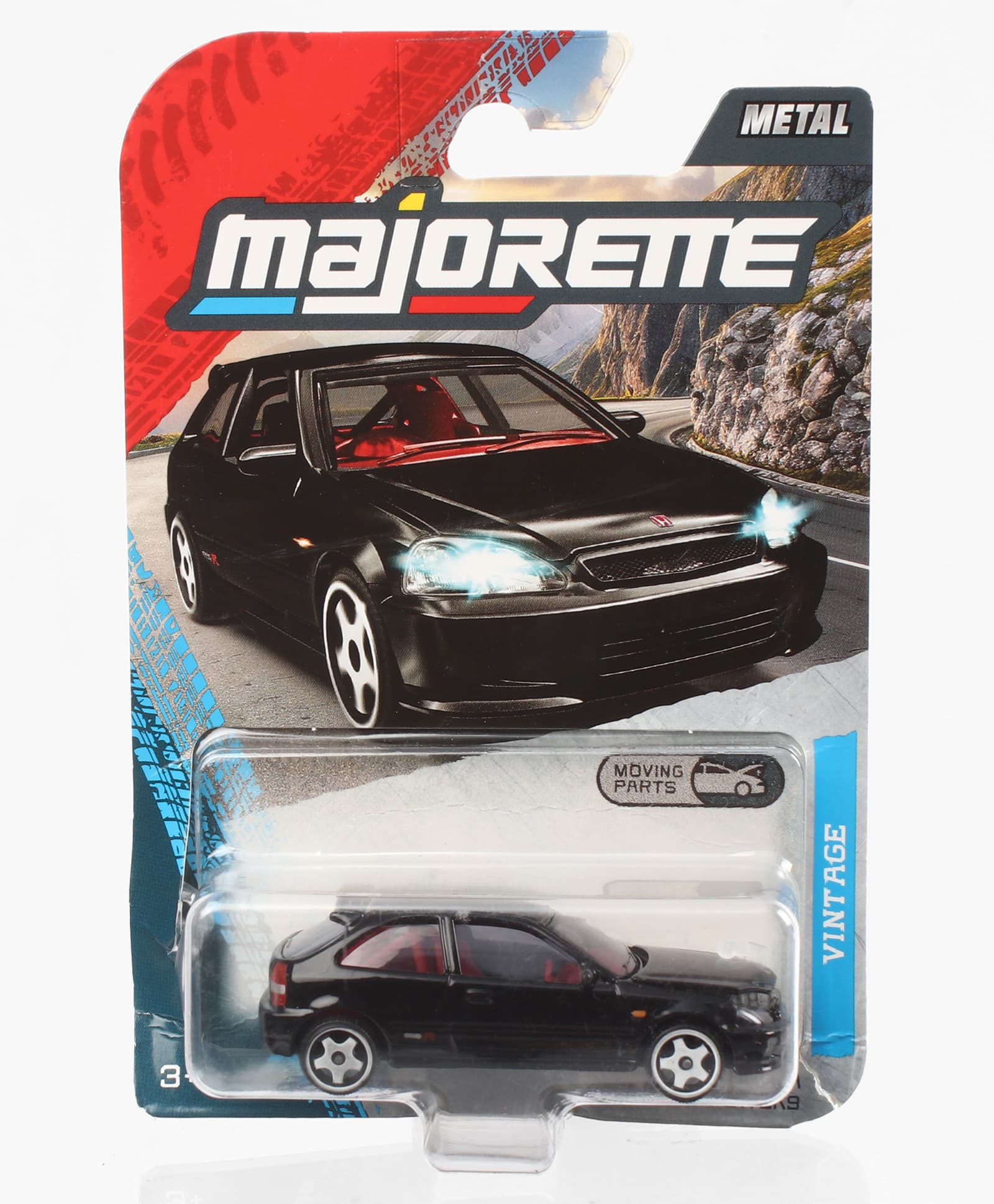 Majorette Honda Civic Type R EK9 Premium Die Cast Free Wheel Car - Black-image-5