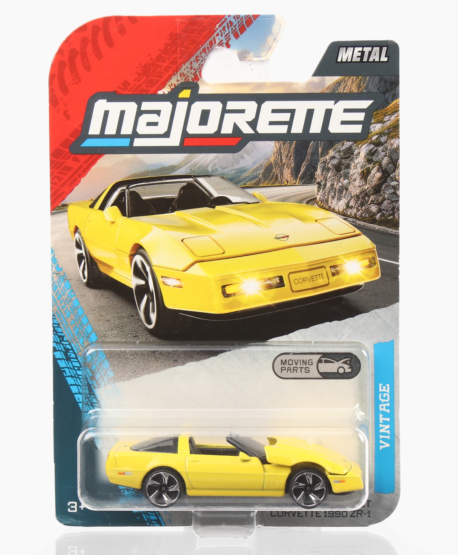 Majorette Chevrolet Corvette 1990 ZR 1 Premium Die Cast Free Wheel Car - Yellow-picture-20