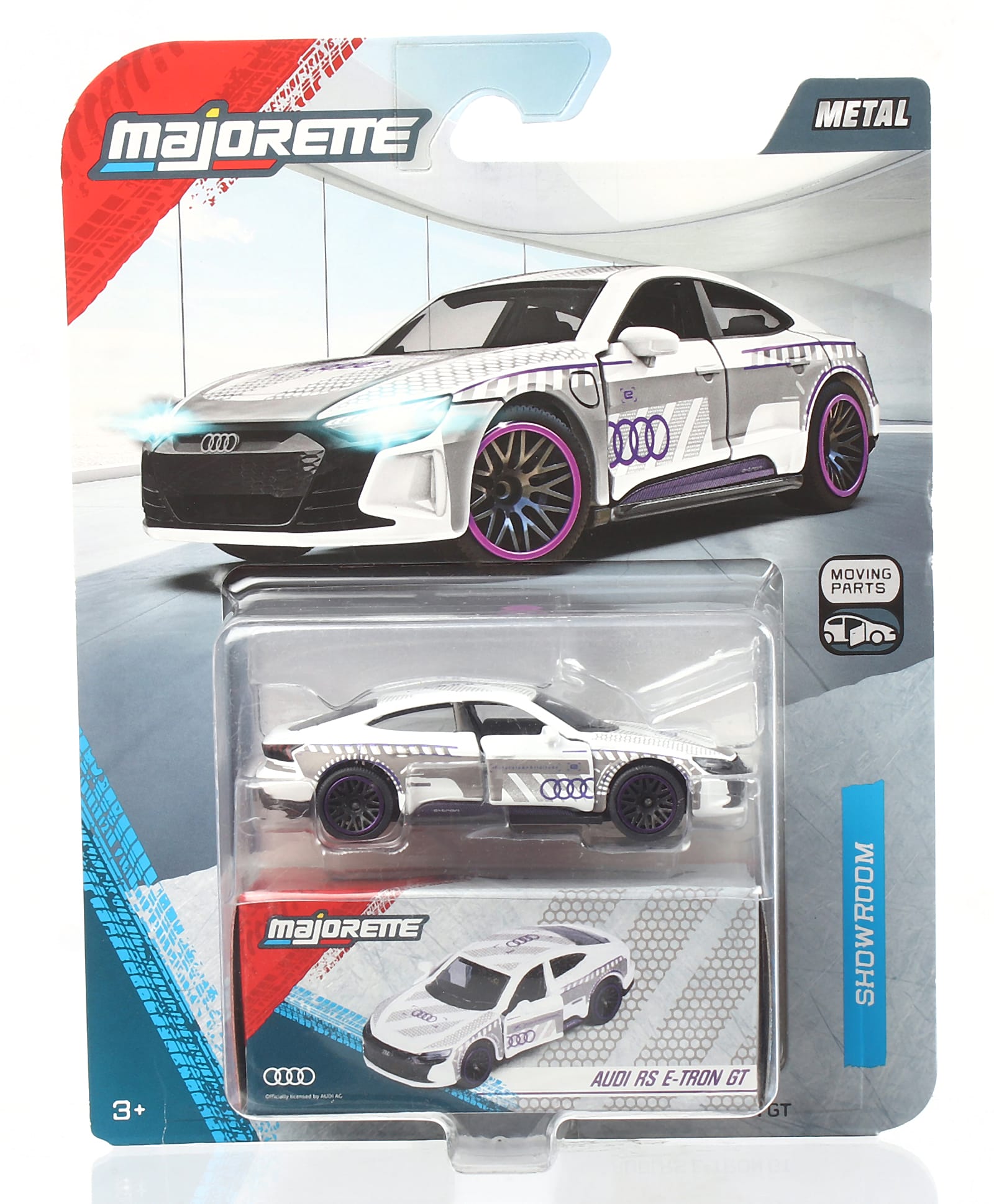 Majorette Audi RS E Tron GT Die Cast Free Wheel Car - White & Blue-image-33
