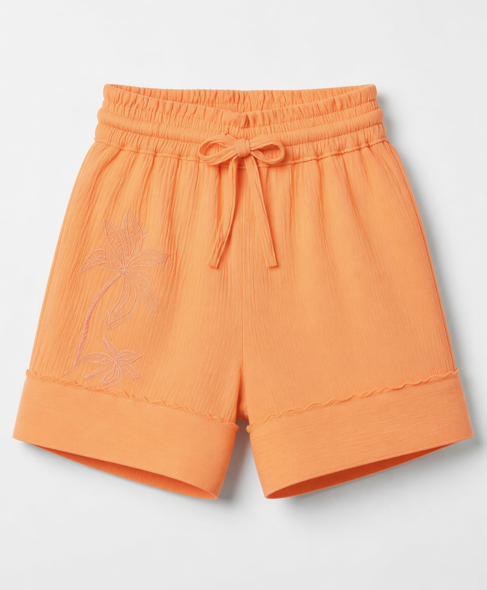 kookie kids india Kookie Kids Cotton Woven Solid Shorts - Orange-picture-22