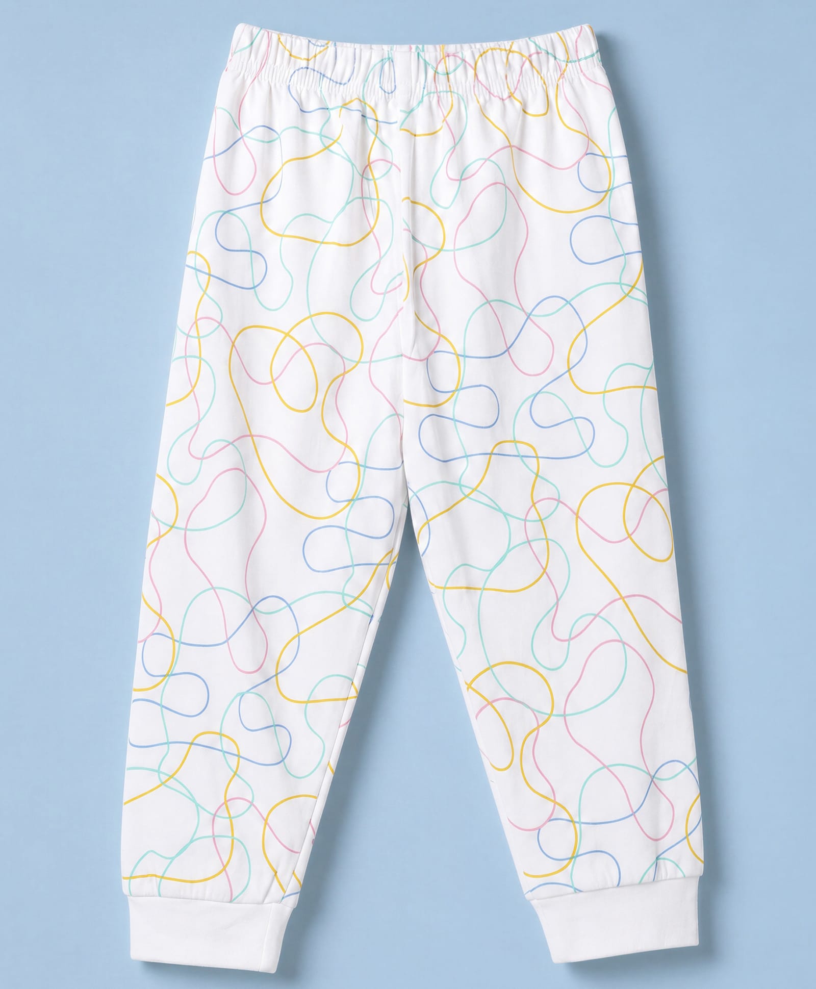 Ollypop Sinker Knit Full Length Printed Lounge Pants - White-image-28