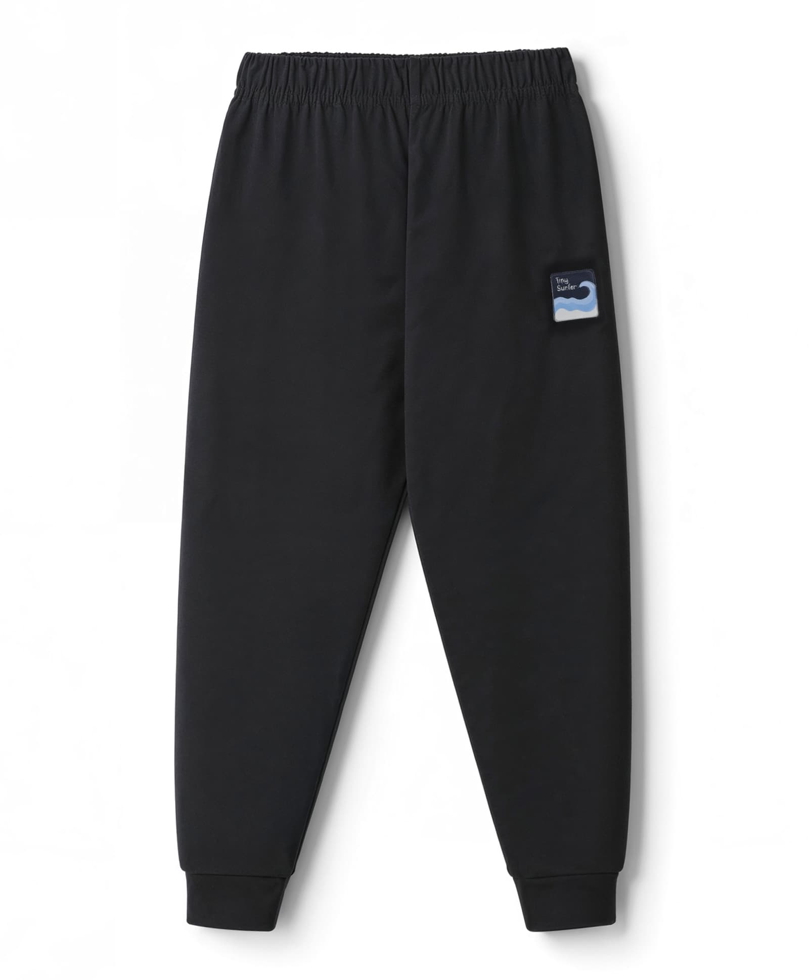 Ollypop Sinker Knit Solid Lounge Pants With Patch - Black-image-20