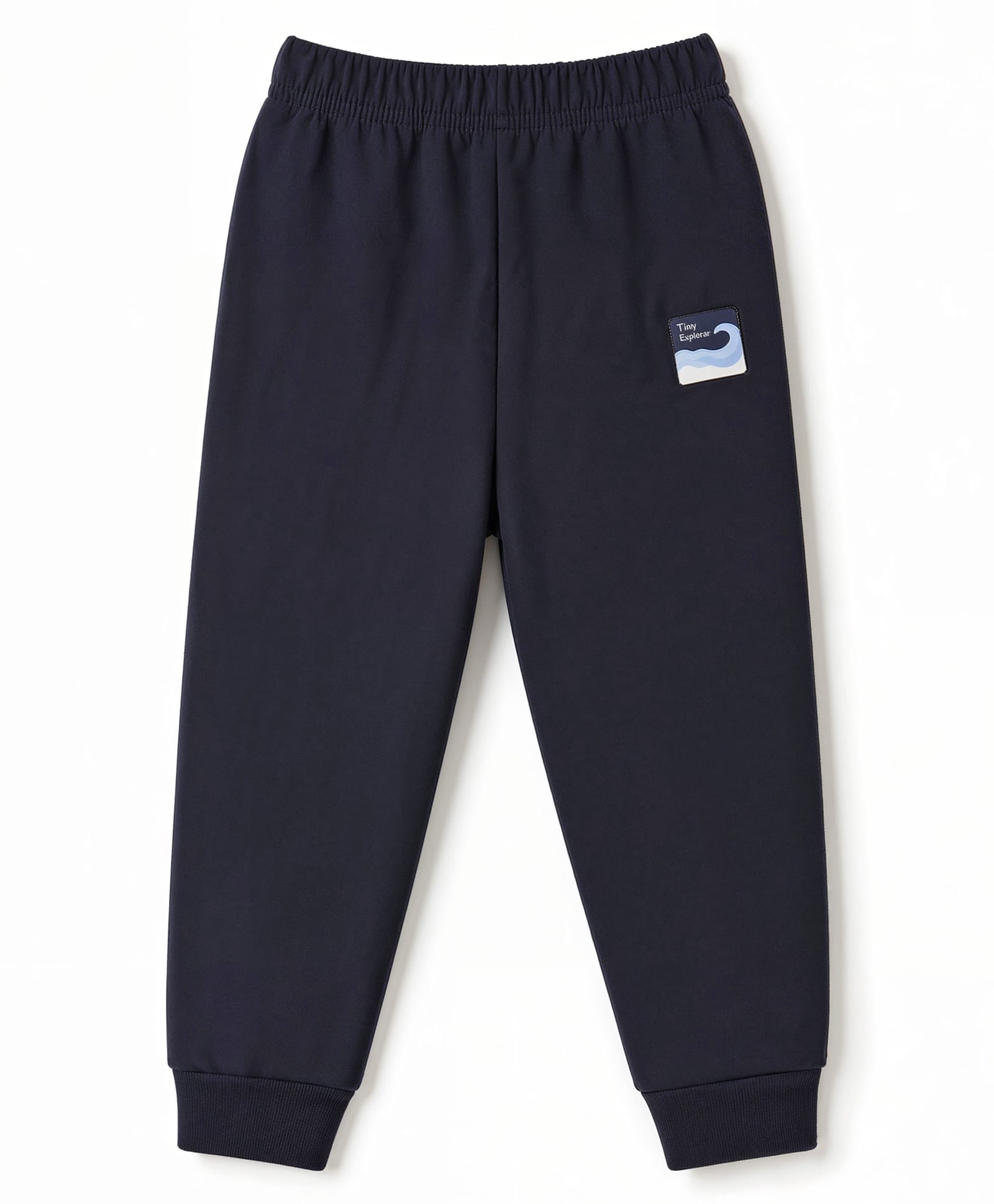 Ollypop Sinker Knit Solid Lounge Pants With Patch - Navy-picture-14