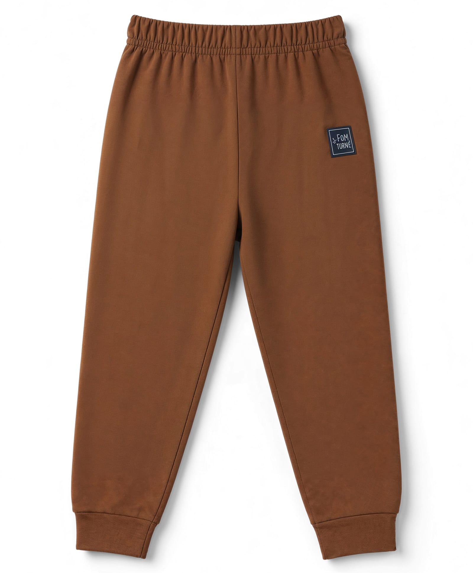 Ollypop Sinker Knit Solid Lounge Pants With Patch - Brown-picture-20