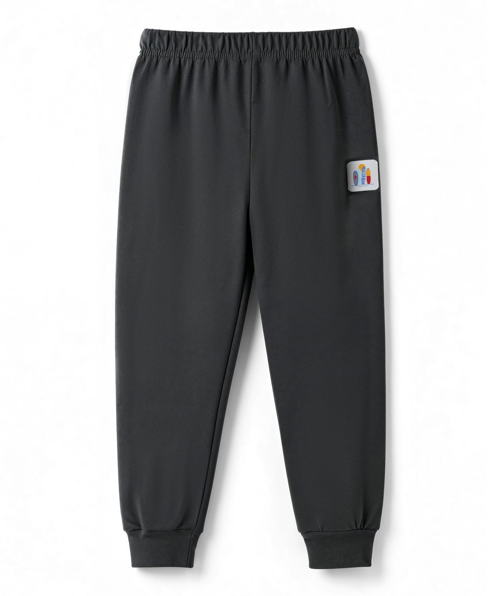 Ollypop Sinker Knit Solid Lounge Pants With Patch - Grey-picture-13