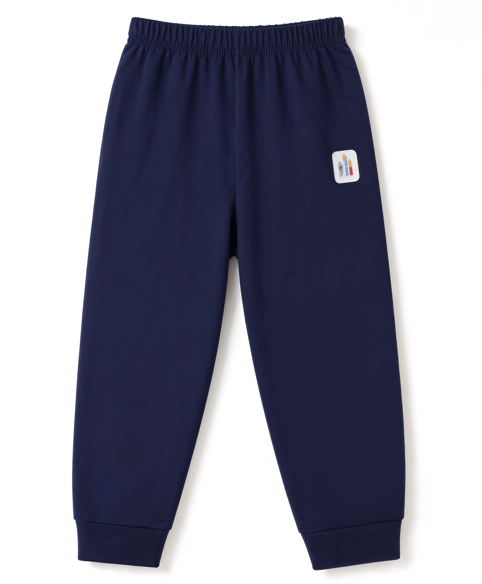 Ollypop Sinker Knit Solid Lounge Pants With Patch - Royal Blue-image-19
