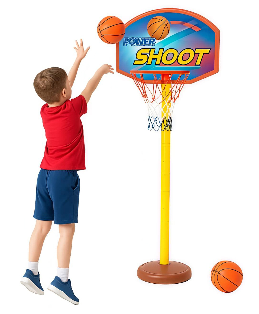 FunBlast Basketball Set with Adjustable Stand - Multicolor-picture-7