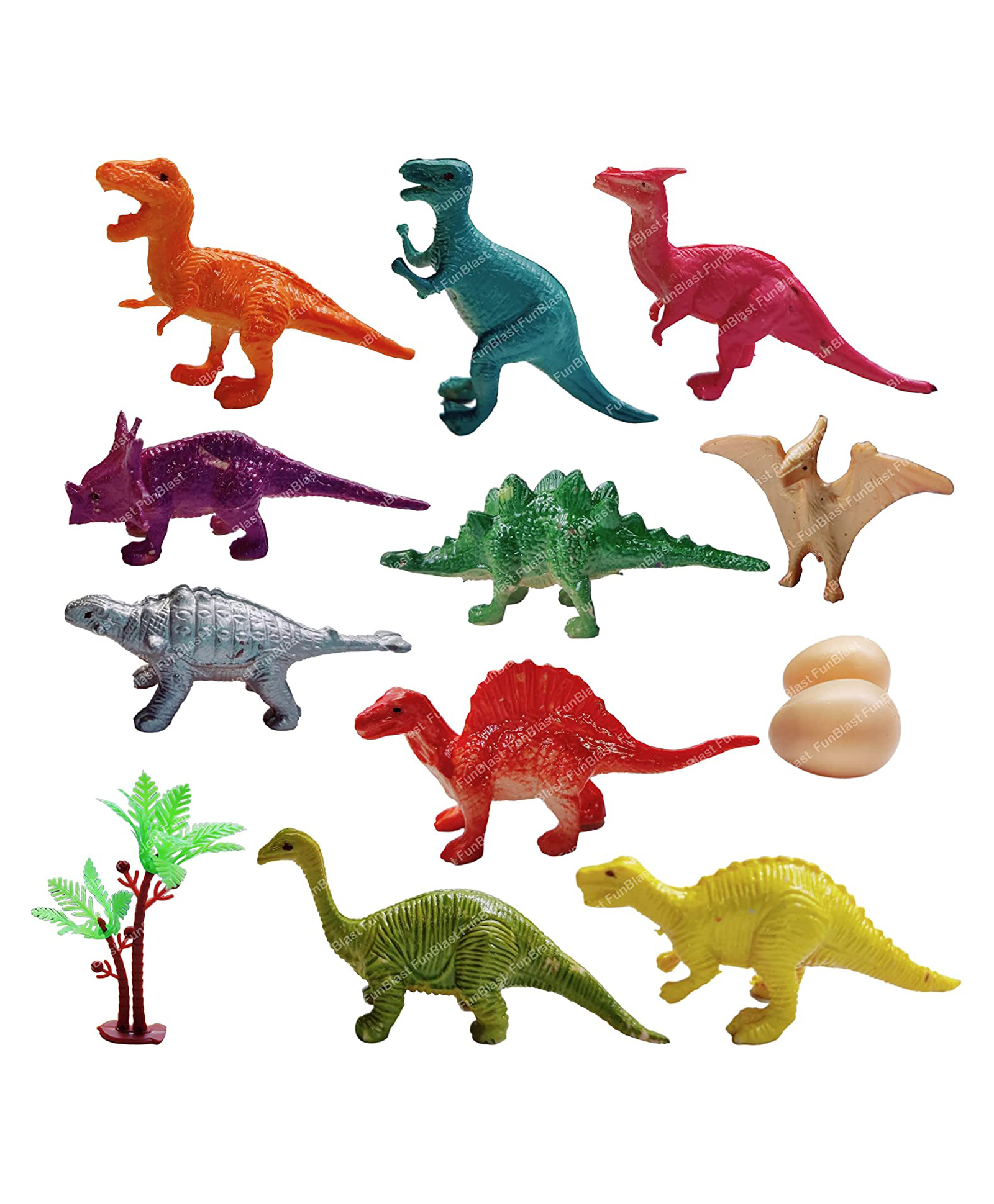 FunBlast Dinosaur World Toy Set of 10 - Multicolor-image-34