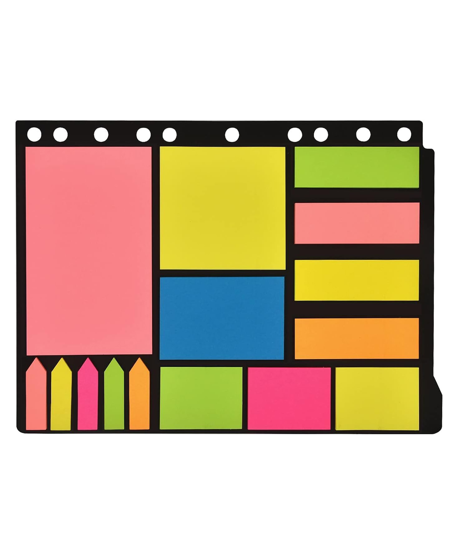 FunBlast Sticky Notes for Students 375 Sheets (6 Sizes) Multicolor-picture-26
