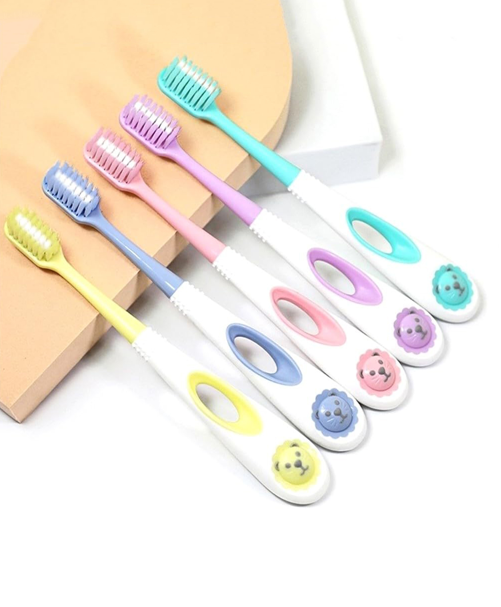 FunBlast Cute Design Soft Bristles Toothbrush for Kids Yellow & Blue-picture-21