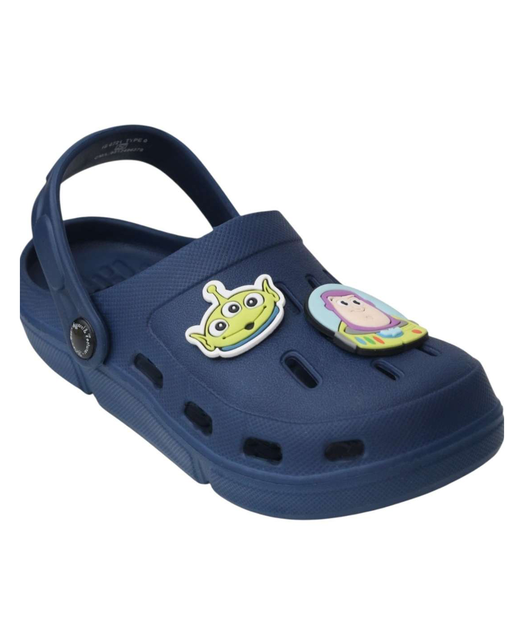 Yellow Bee Disney Pixar Featuring Buzz & Alien Applique Detailed Perforated Slingback Clogs - Navy Blue-picture-23