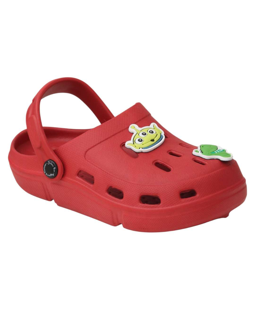 Yellow Bee Disney Pixar Featuring Dinosaur & Alien Applique Detailed Perforated Slingback Clogs - Red-picture-14