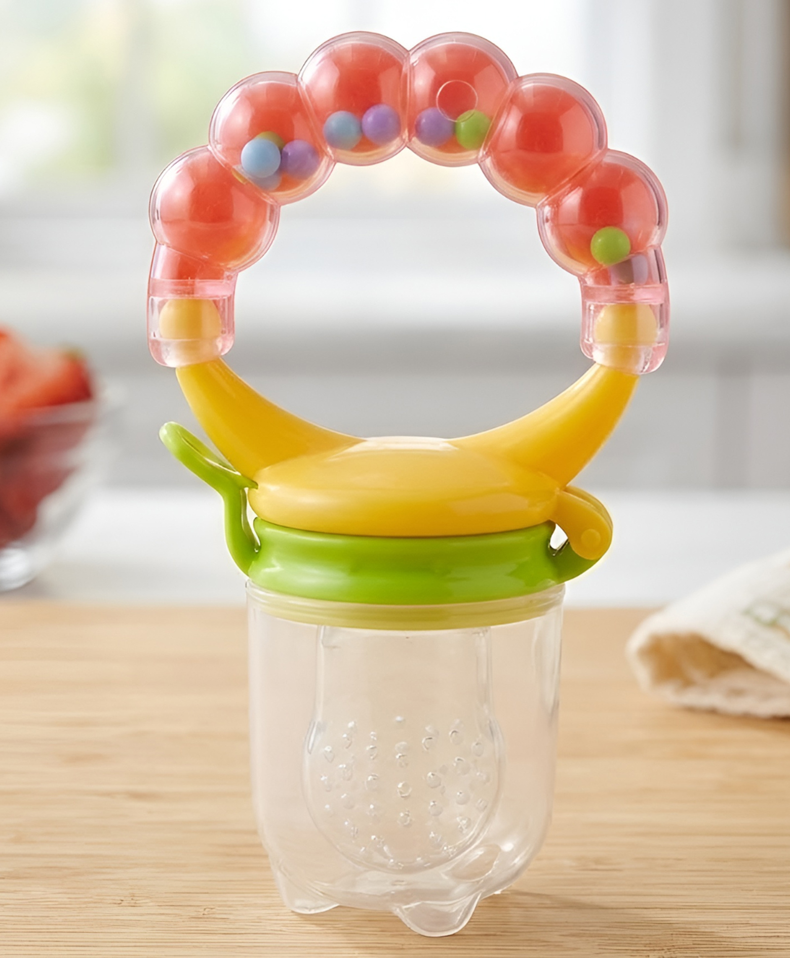 COZY VIBES Baby Fruit Feeder Pacifier, BPA-Free Silicone Fresh Food Nibbler for Infants, Safe Teething Feeder for Fruits & Vegetables, Easy to Clean & Hold - PACK OF 1 - COLOR MAY VARY-image-13