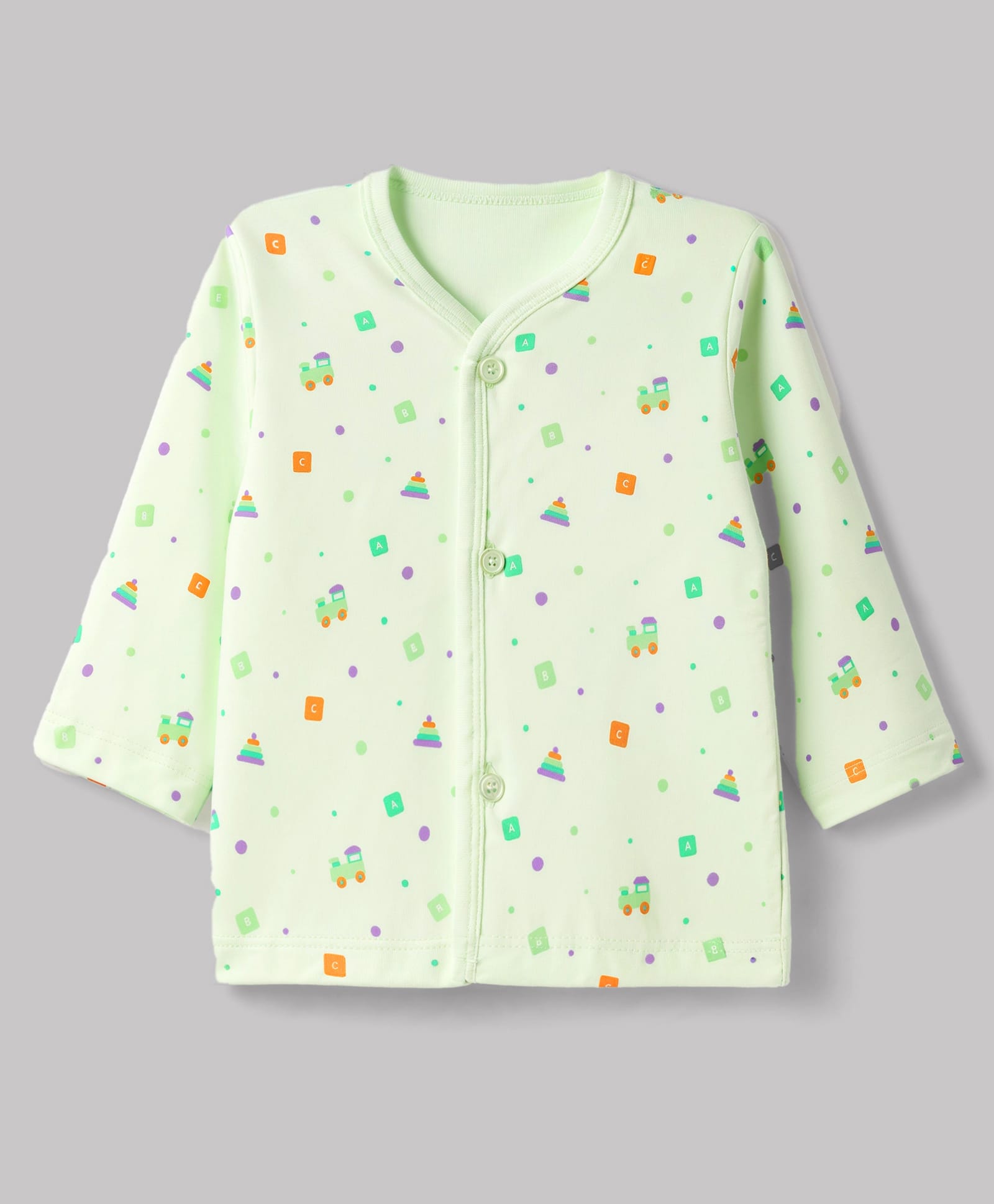 Tango Interlock Knit Full Sleeves Jhablas With Vehicle Print - Green-picture-21