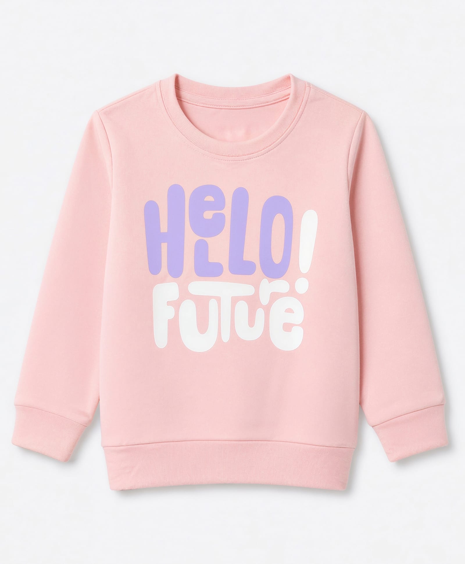 Tango Interlock Knit T-Shirt with Full Sleeves and Hello Future Print - Pink-picture-13