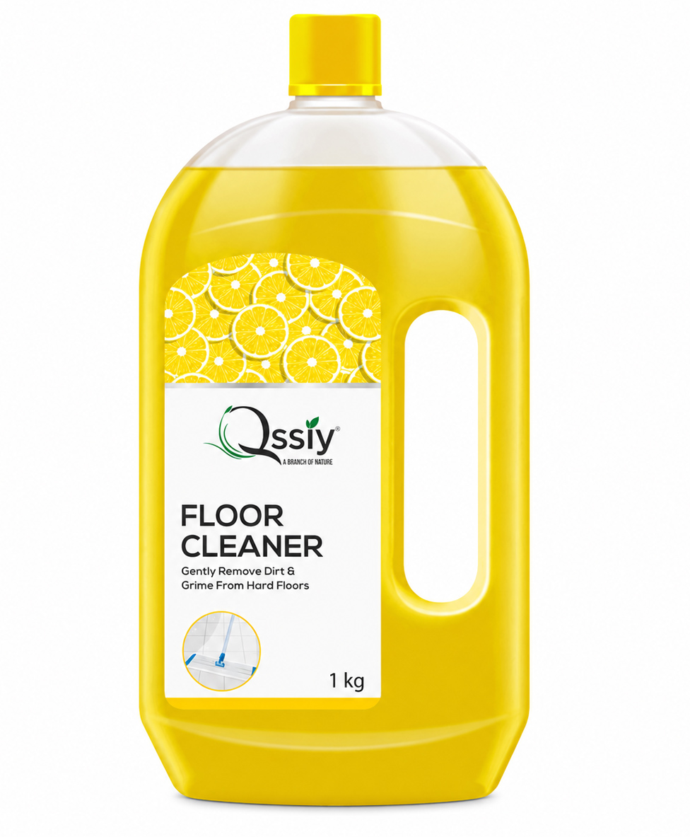 QSSIY Floor Cleaner 1kg Lemon | Concentrated for Home Tiles, Marble, Wood | Streak-Free, Hand-Safe, Made in India-image-5