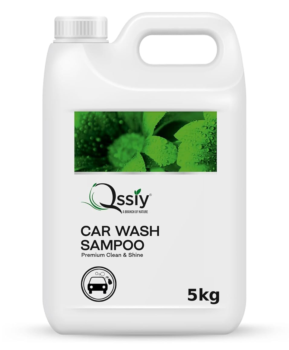 Qssiy Car Wash Shampoo 5kg Lemon, pH Neutral High Foam, Paint Safe for Cars & Bikes, Hand Wash & Foam Cannon-image-35