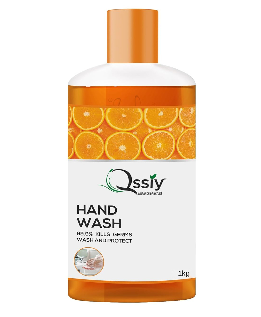 Qssiy Orange Liquid Hand Wash, 1kg Refill Can, Moisturizing Antibacterial Hand Soap, Family Size, Sensitive Skin, Non-Drying-picture-23