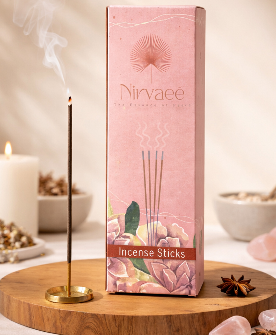 Nirvaeé Premium Natural Incense Sticks Rose Masala (20) Sai Flora (20) | Pack of 40 | Red Orange-image-37