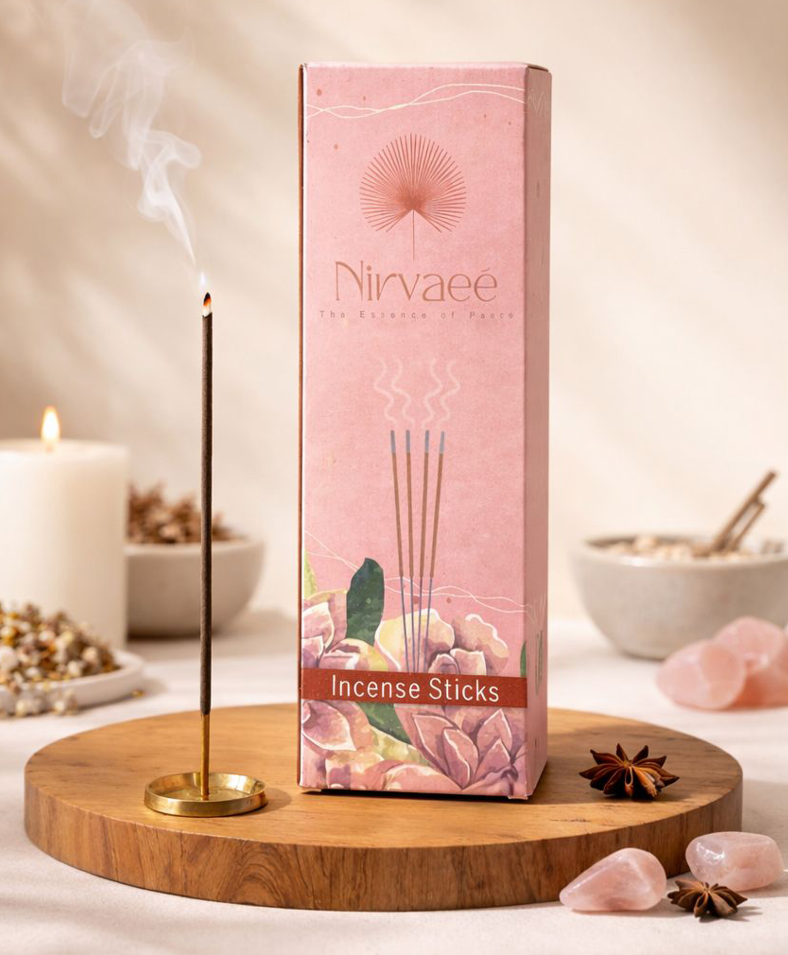 Nirvaee Premium Natural Incense Sticks Sai Flora (20) Rose (20) Lavender (20) | Pack of 60 | Orange Red Purple-image-35