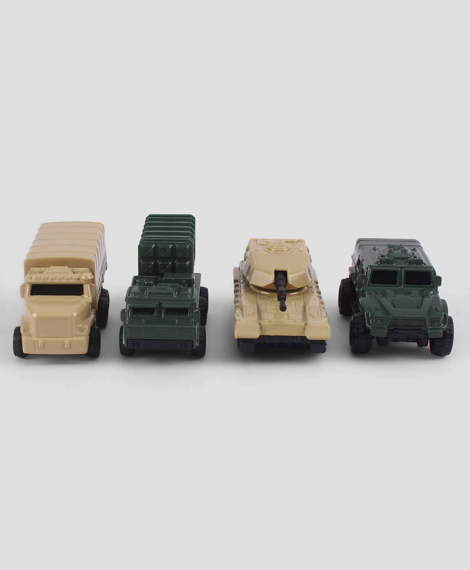 Simba Brave Force Diecast Military Vehicles Pack of 4 with Metal Body & Realistic Army Designs - Dark Green-image-6