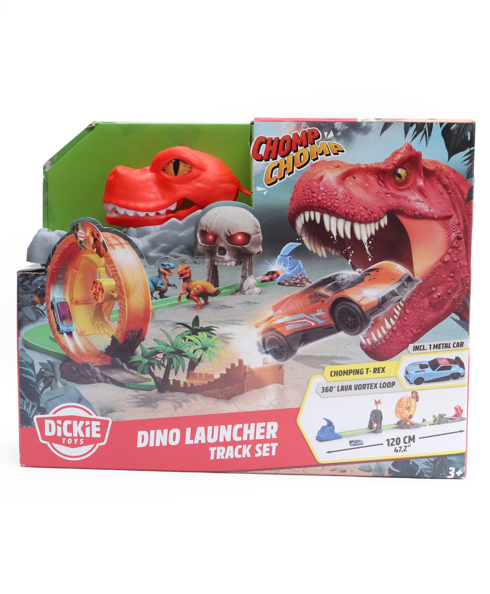 Dickie Dino Launcher Track Set with 360° Lava Vortex Loop & Chomping T Rex Feature - Multicolor-image-24