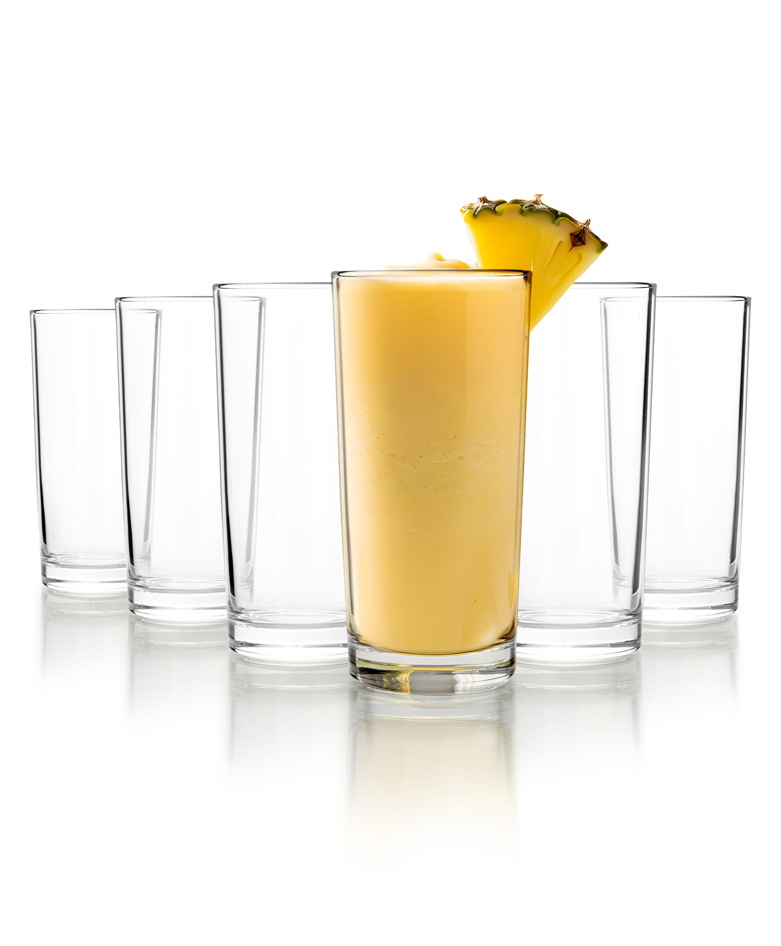 Cello Liberty Hi-Ball Glass Set Drinking Glasses 250ml Toughened Crystal Clear Glass Lead Free and Dishwasher Safe - Transparent-image-48