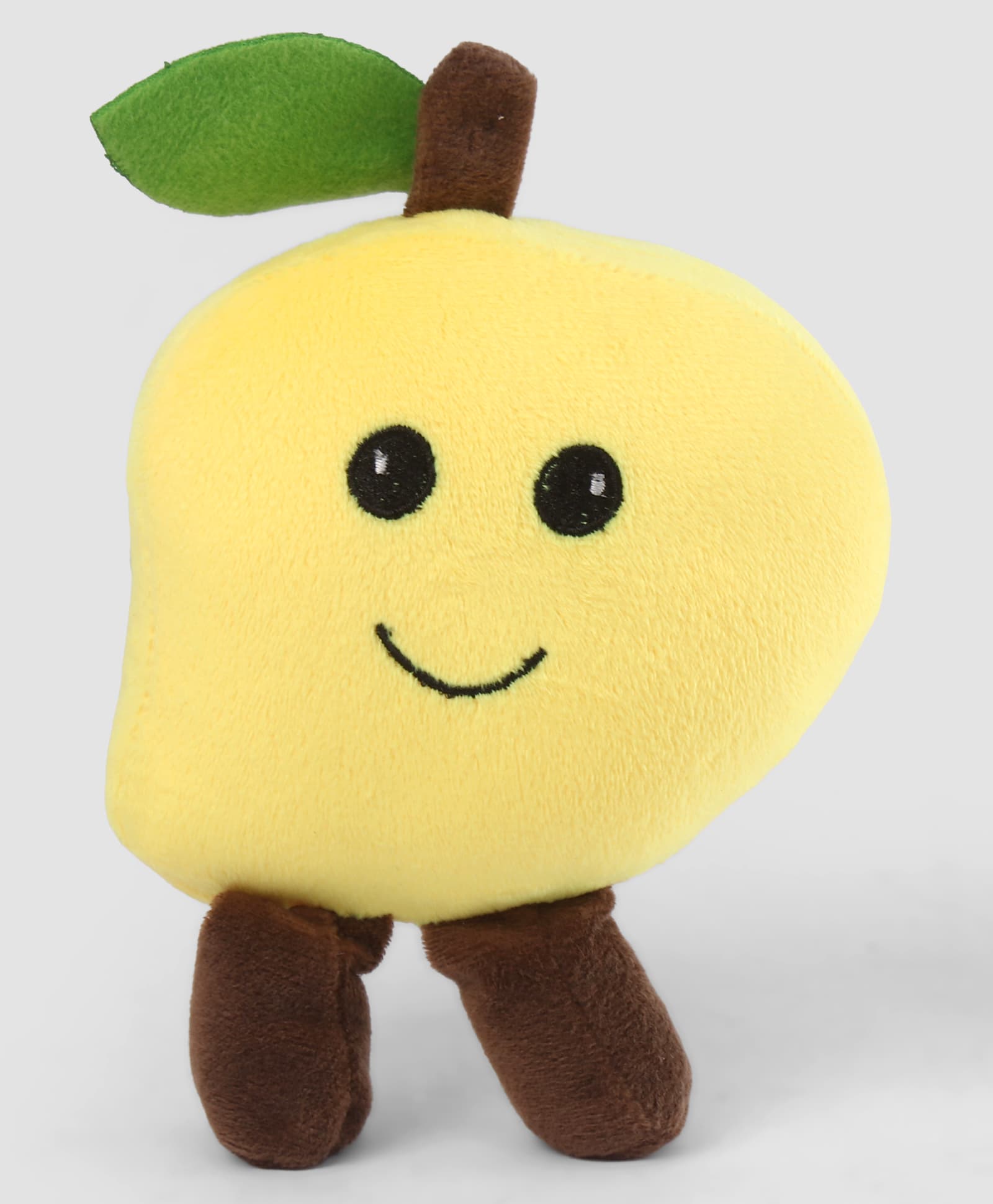 Toytales 15 cm Misty Mango Soft Toy Mango Shaped Plush Stuffed with Cute Smile Design - Yellow-image-2